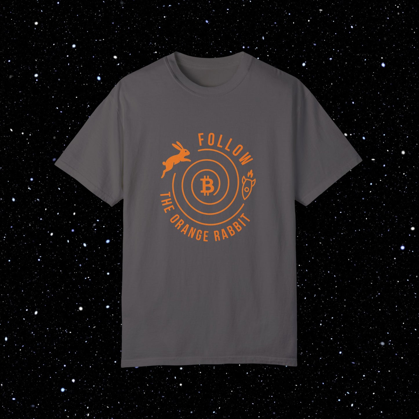Follow the Orange Rabbit Bitcoin Comfort Colors Tee Shirt