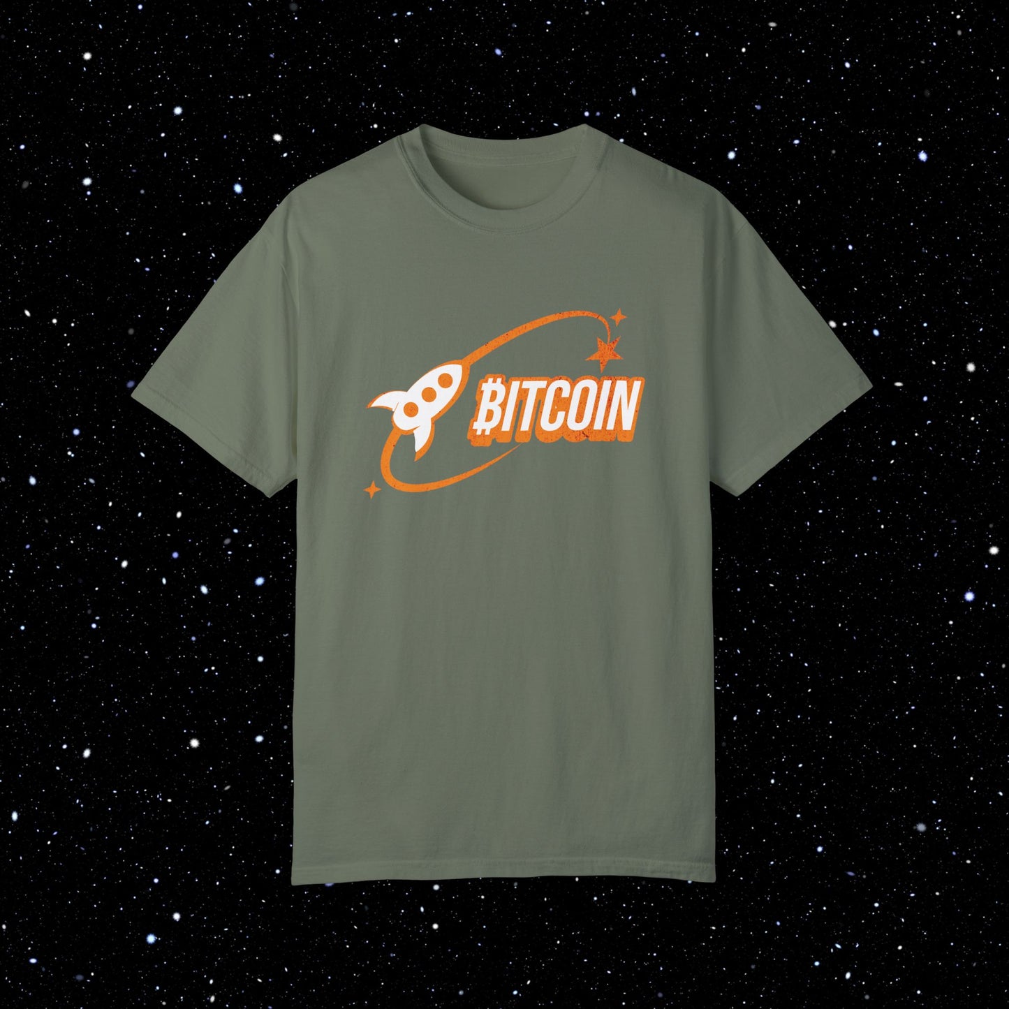 Bitcoin Space Comfort Colors Tee Shirt