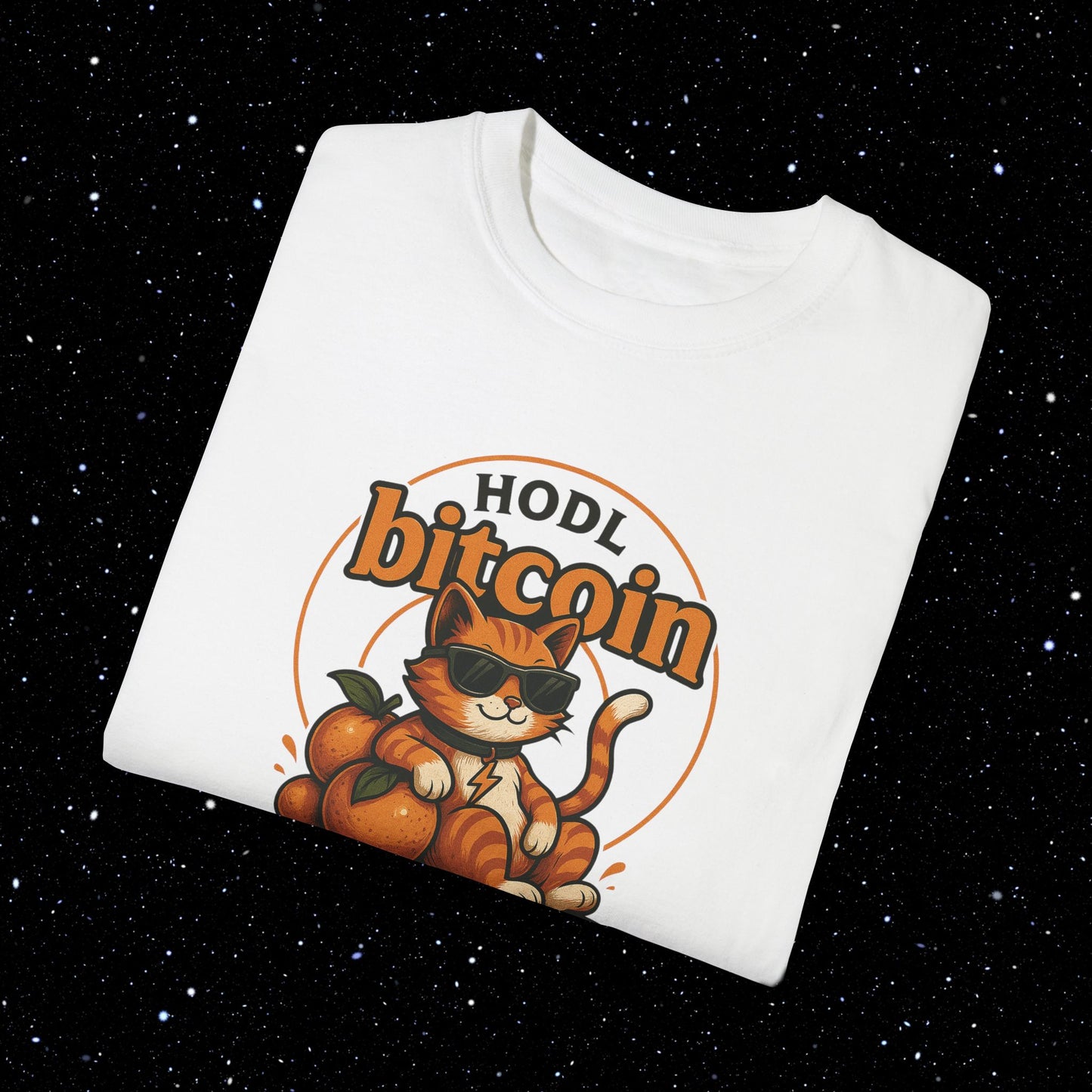 Orange Cat Bitcoin Comfort Colors Tee Shirt