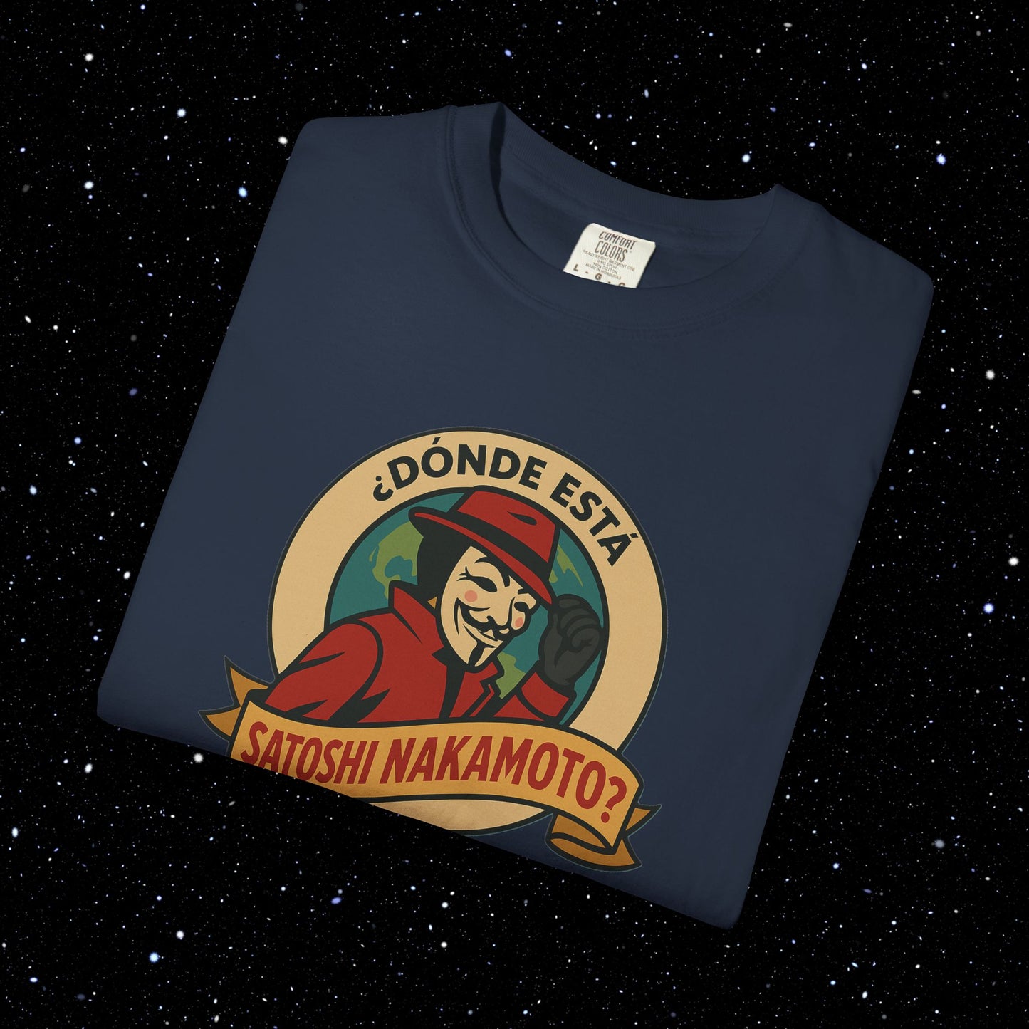 '¿Dónde Está Satoshi Nakamoto?' - Bitcoin Tee Shirt