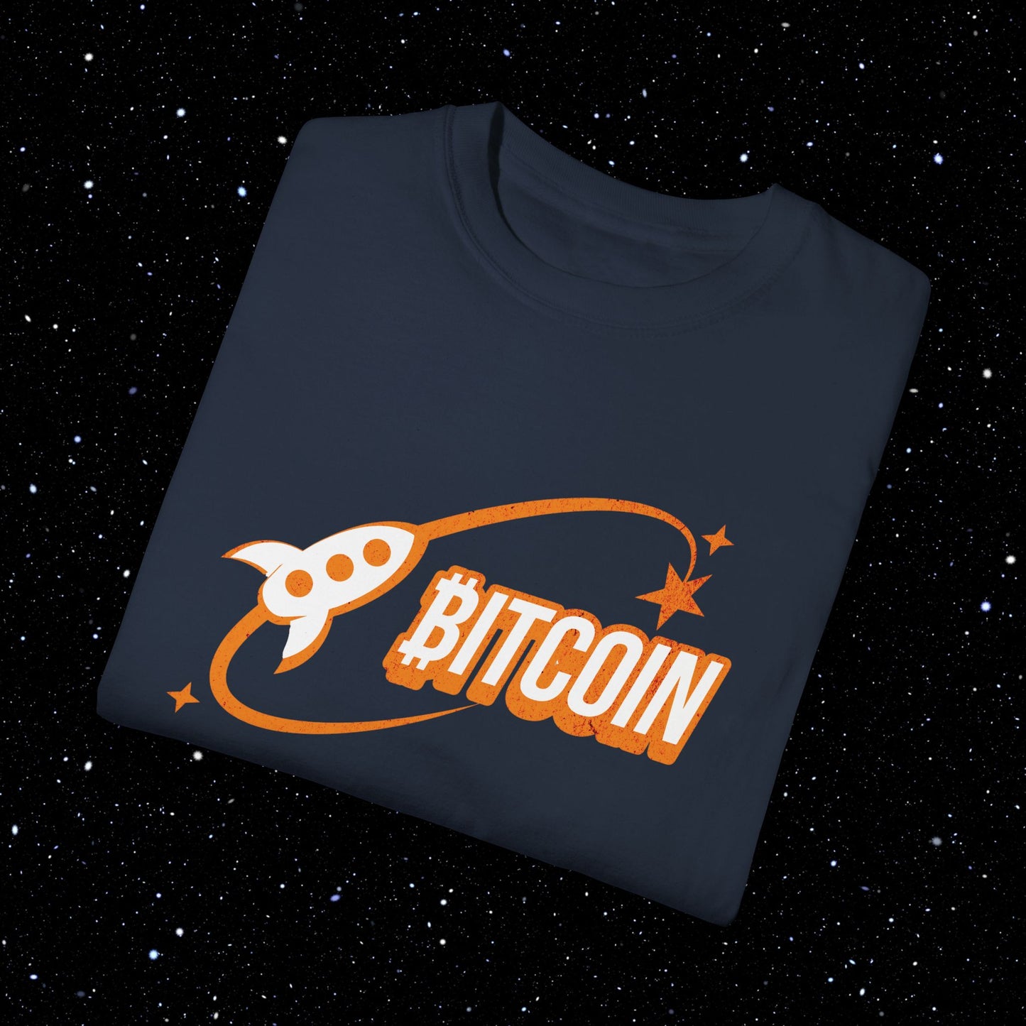 Bitcoin Space Comfort Colors Tee Shirt