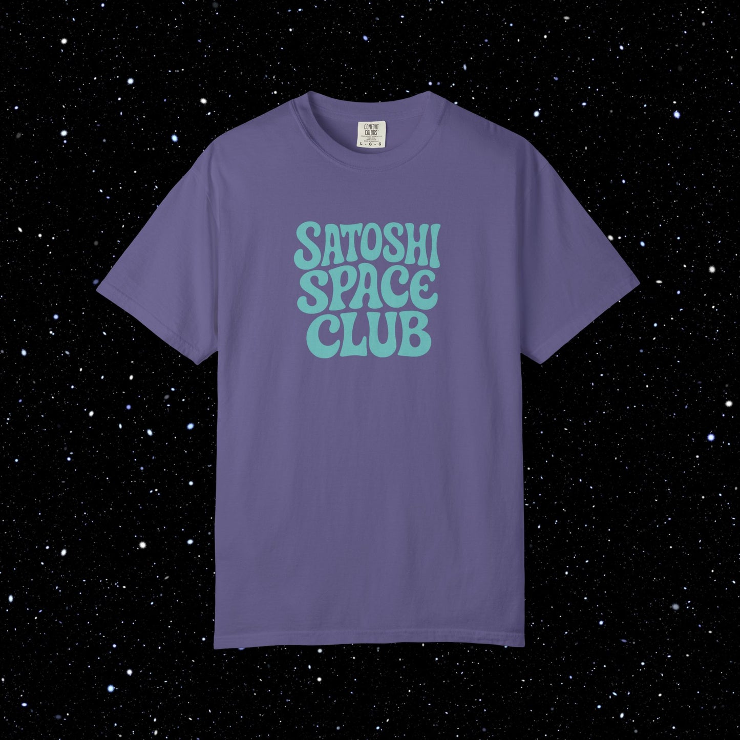 Satoshi Space Club - Groovy Bitcoin Comfort Colors Tee Shirt