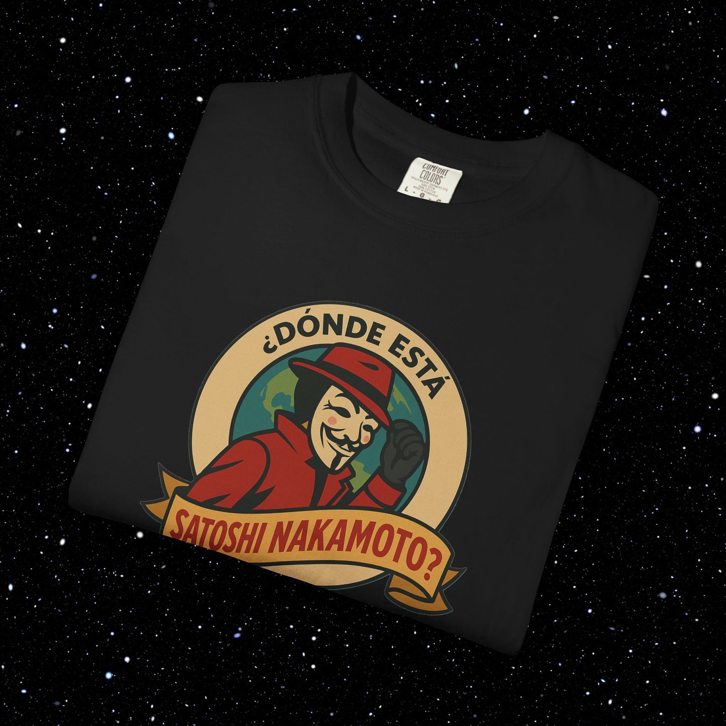 '¿Dónde Está Satoshi Nakamoto?' - Bitcoin Tee Shirt