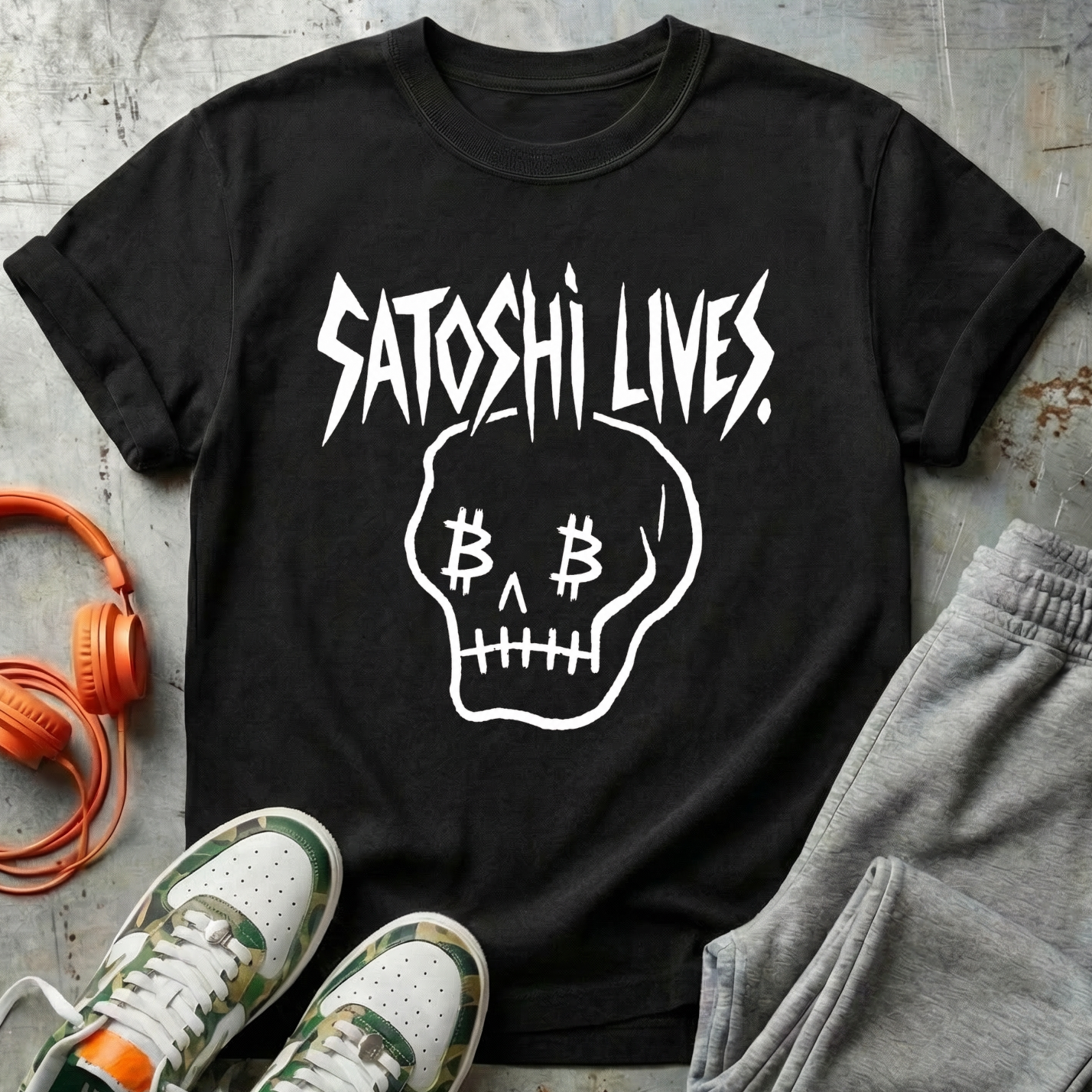 Satoshi Lives Skull