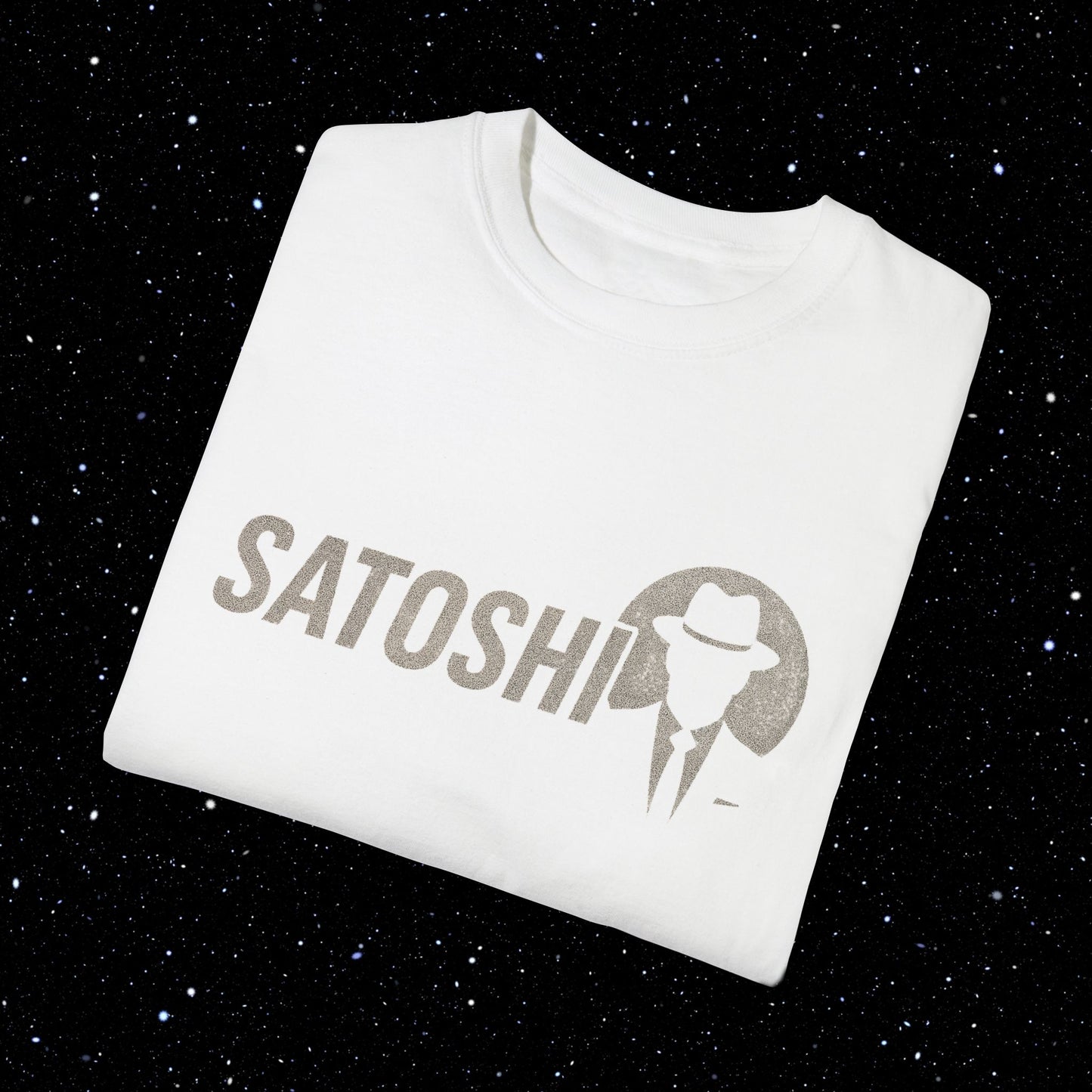 Satoshi Silhouette - Comfort Colors Bitcoin Tee Shirt