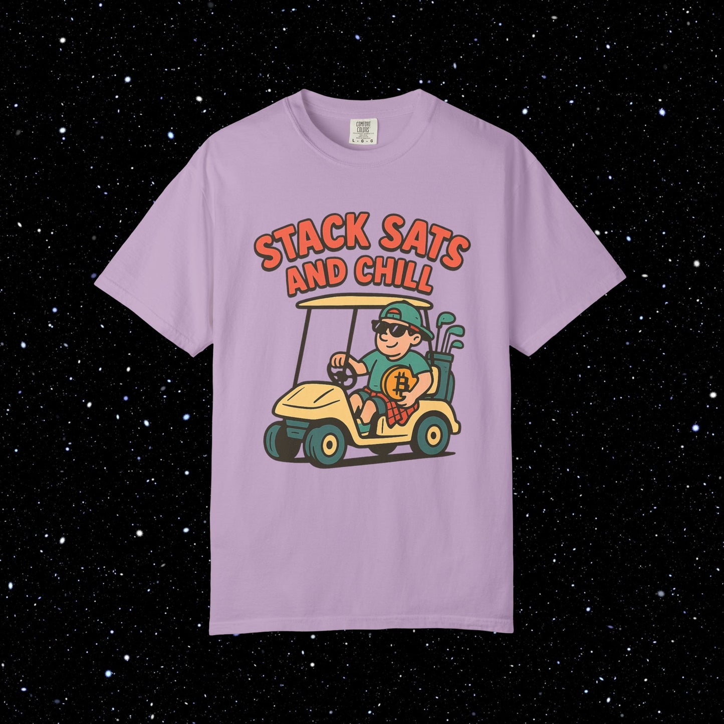Stack sats and chill golf tee
