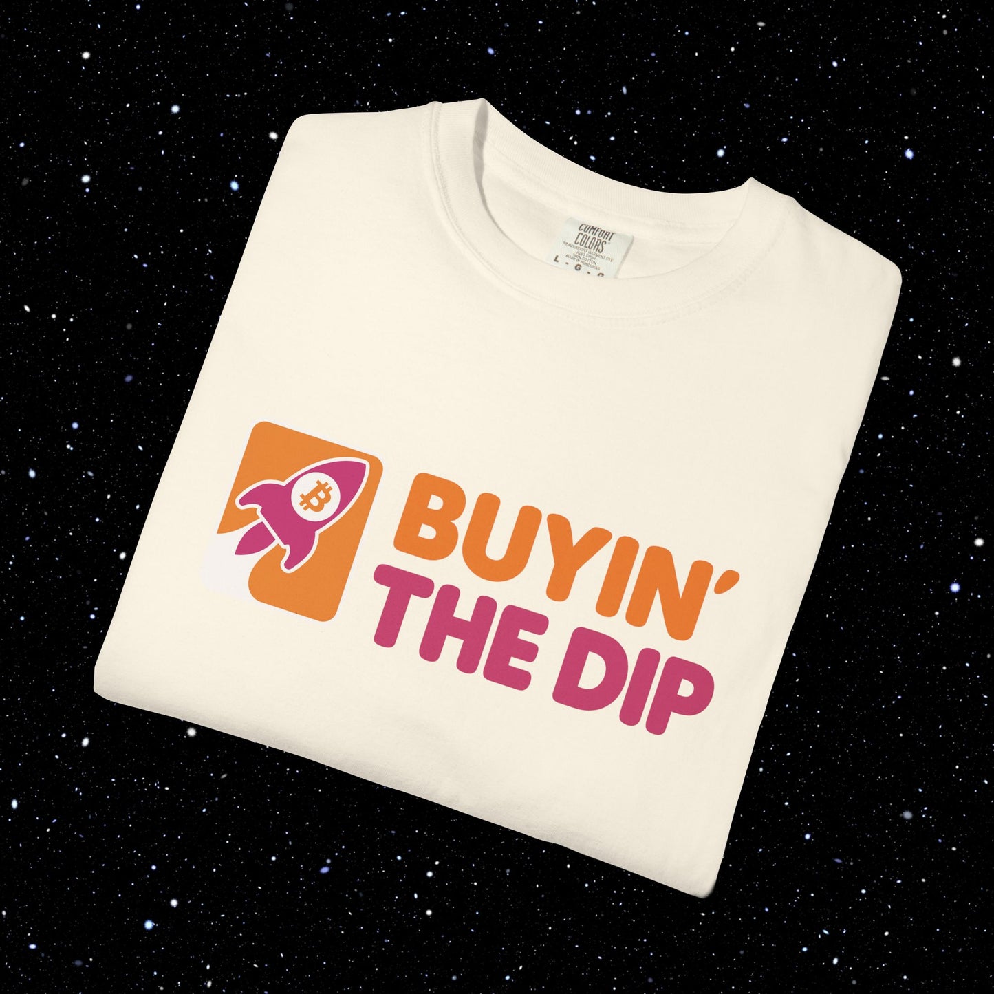Buyin' the Dip Bitcoin Rocket Tee Shirt