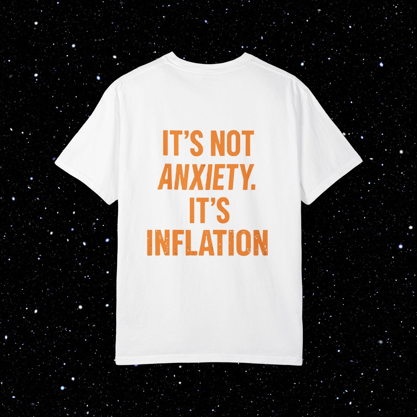 Its Not Anxiety Satoshi Space Club Back Print Tee
