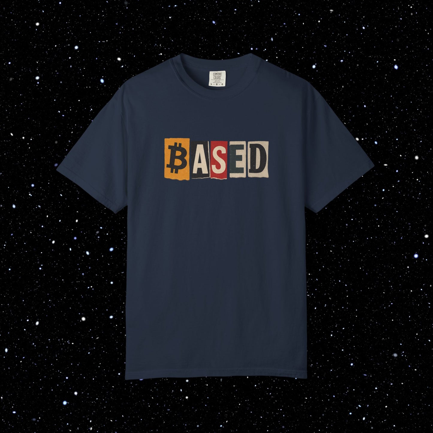 Based Cutout Comfort Colors Bitcoin Tee
