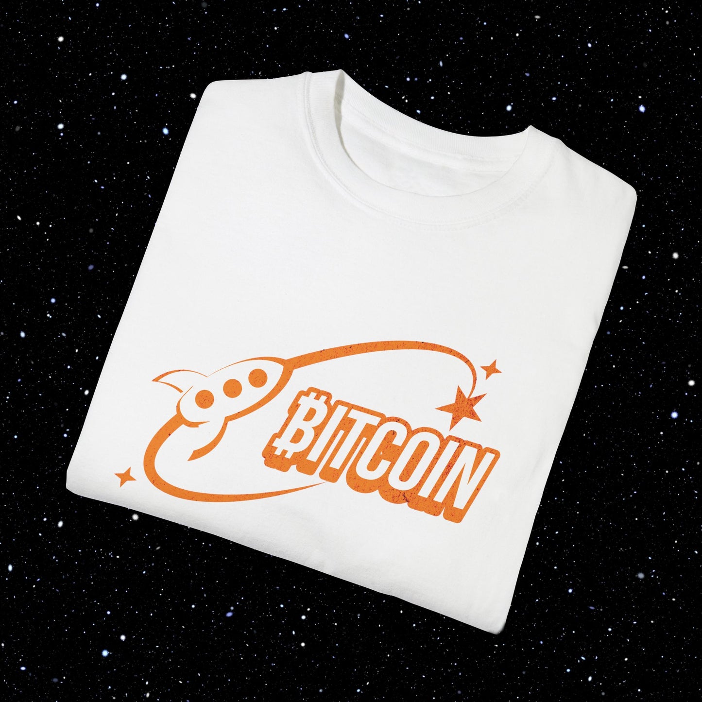 Bitcoin Space Comfort Colors Tee Shirt