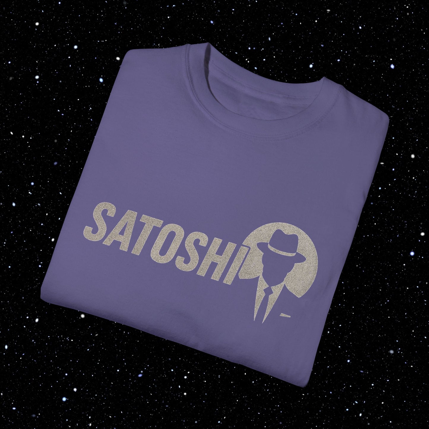 Satoshi Silhouette - Comfort Colors Bitcoin Tee Shirt