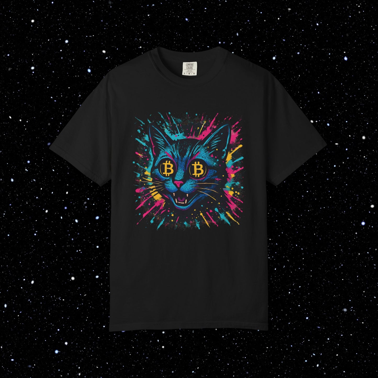 Catoshi Splatter Bitcoin Tee