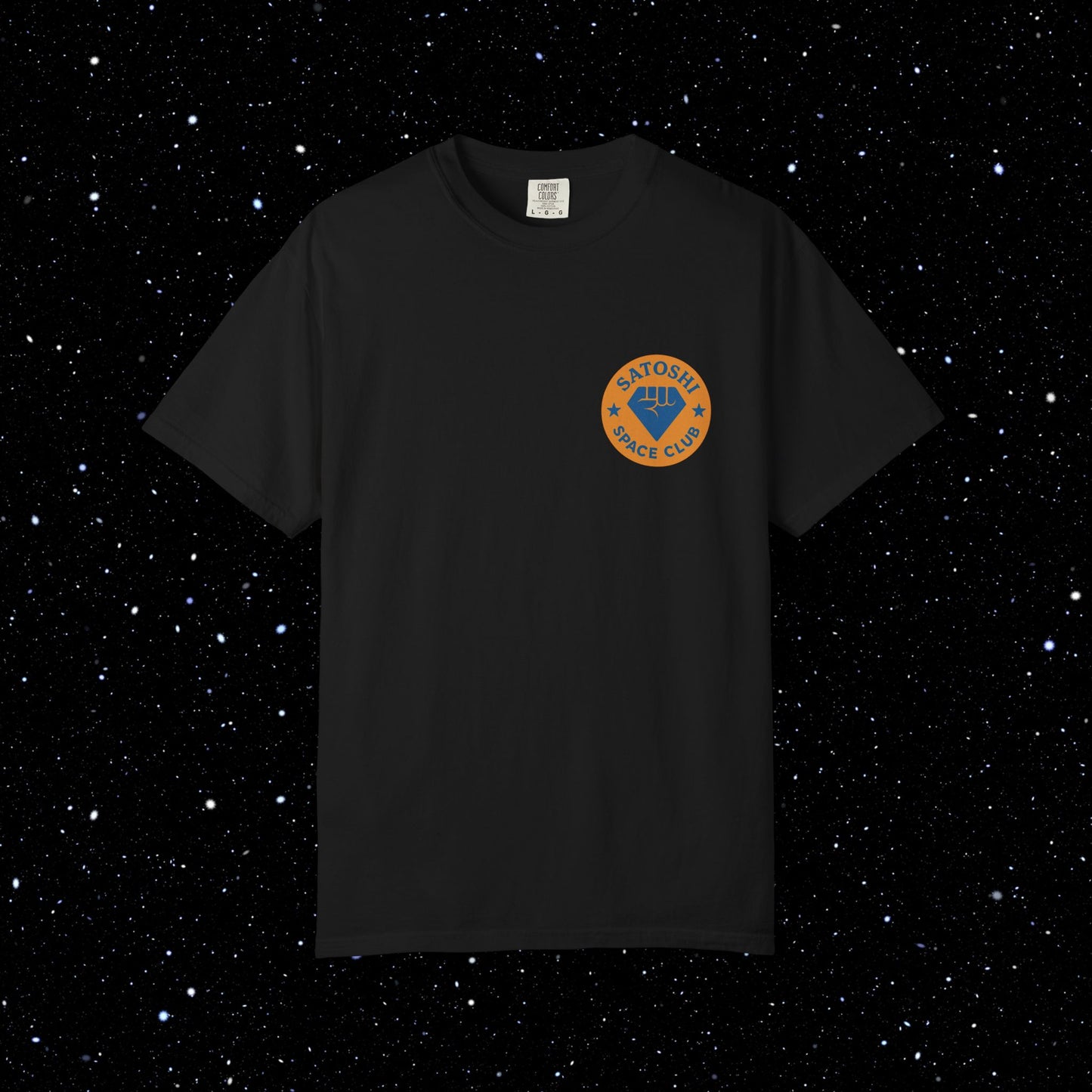 Satoshi Space Club Diamond Hands Back Print Tee