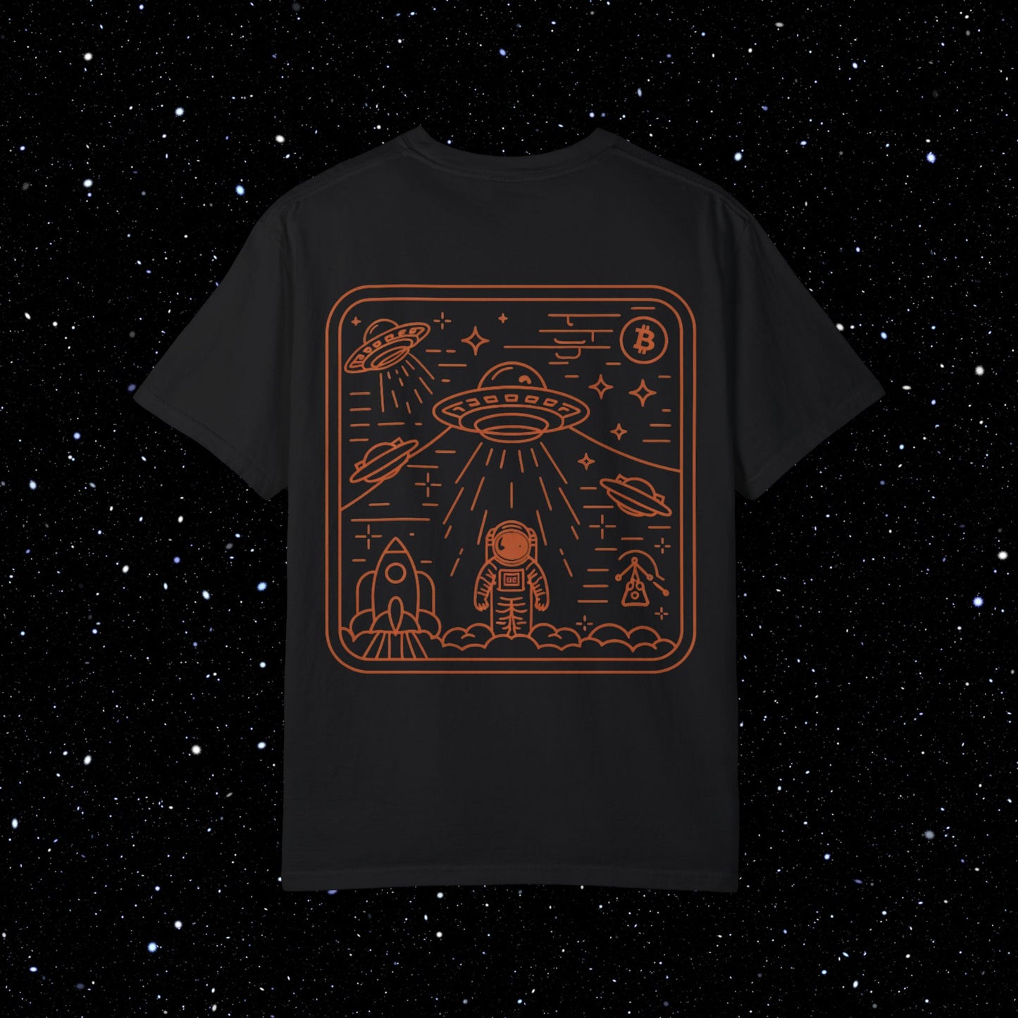 Satoshi Space Club - Abduction Comfort Colors Bitcoin Shirt