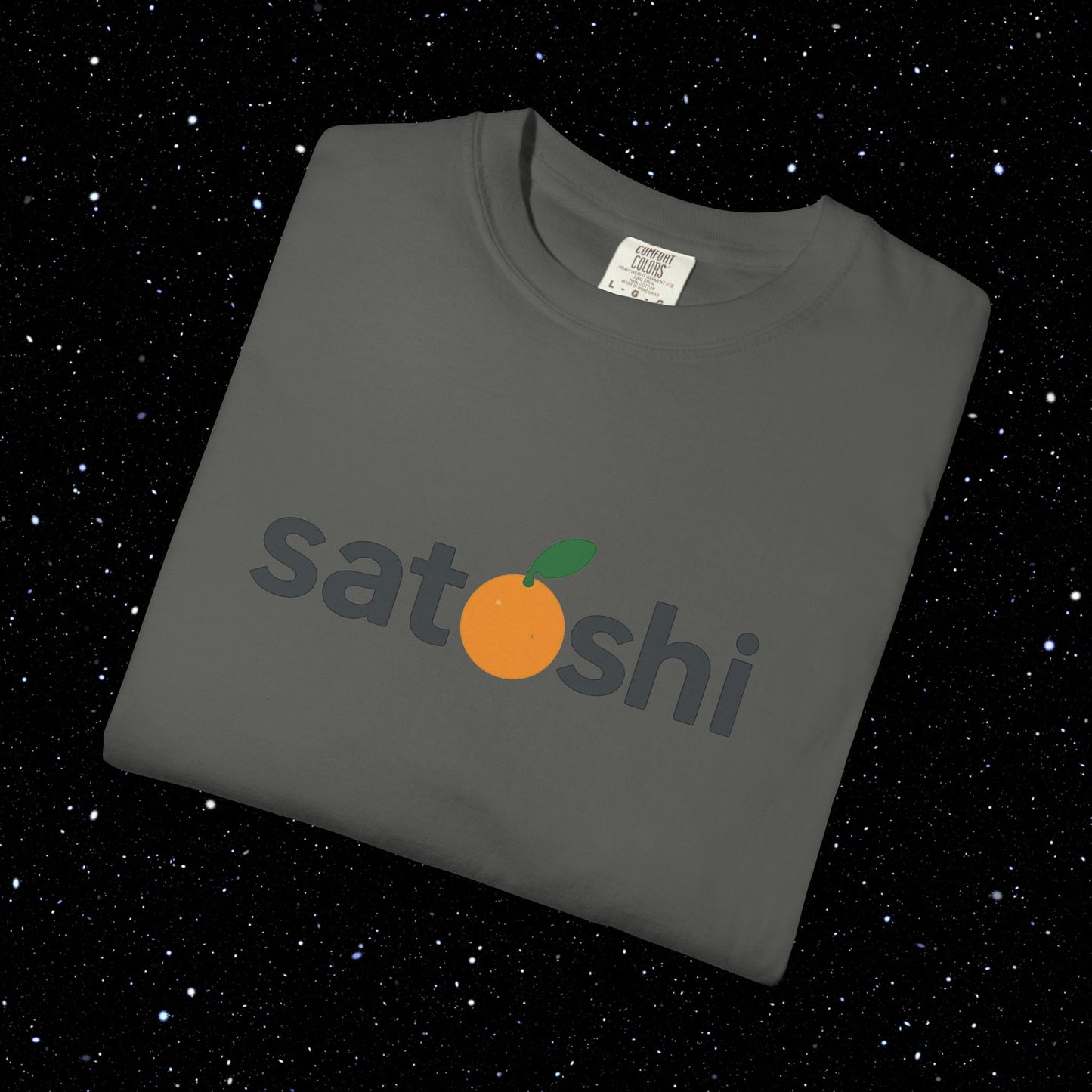 Satoshi Orange Logo Tee Shirt