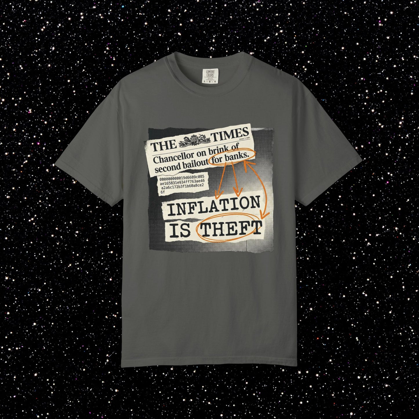 Satoshi Inflation Is Theft | Bitcoin Genesis Tee