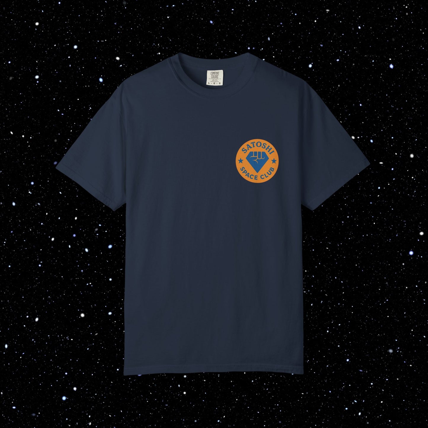 Satoshi Space Club Diamond Hands Back Print Tee