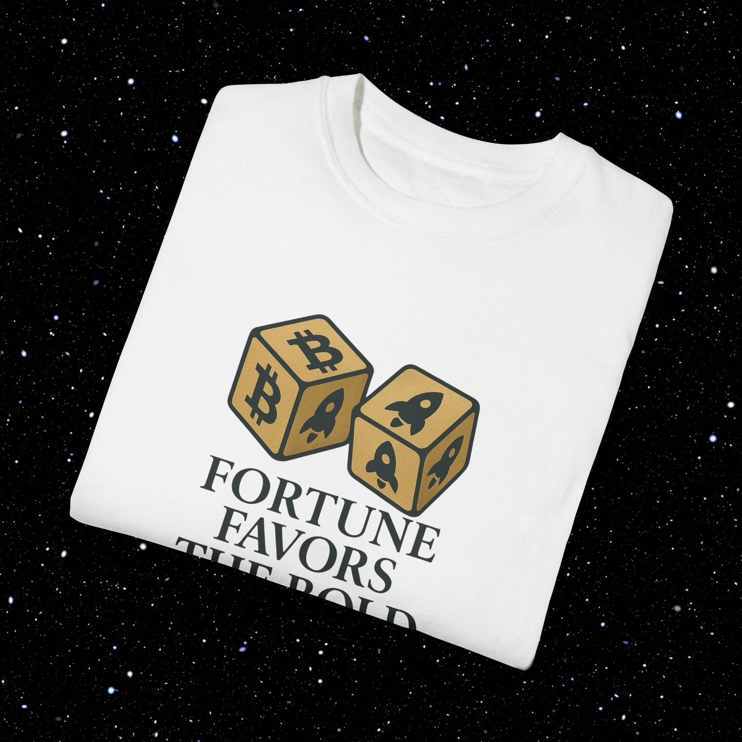 Fortune Favors The Bold - Bitcoin Comfort Colors Tee Shirt