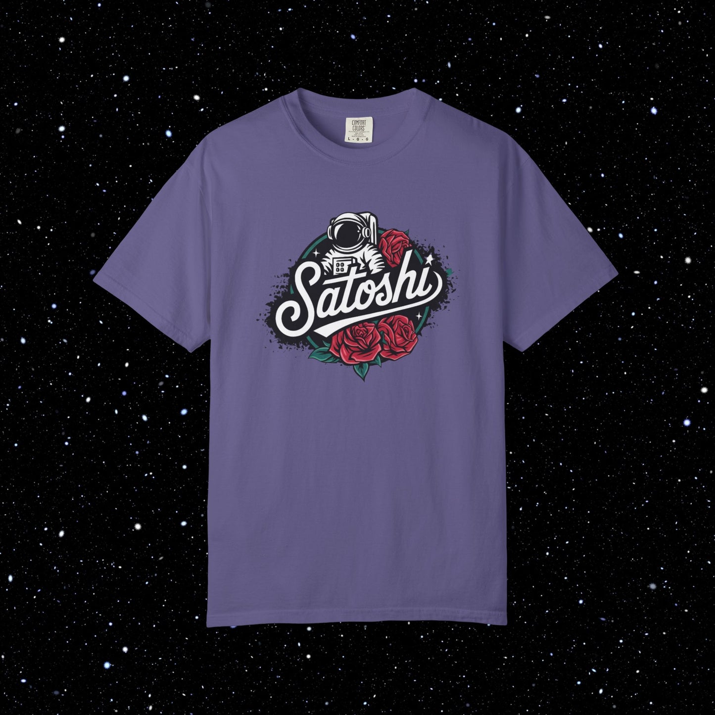 Satoshi Astro Roses Bitcoin Tee