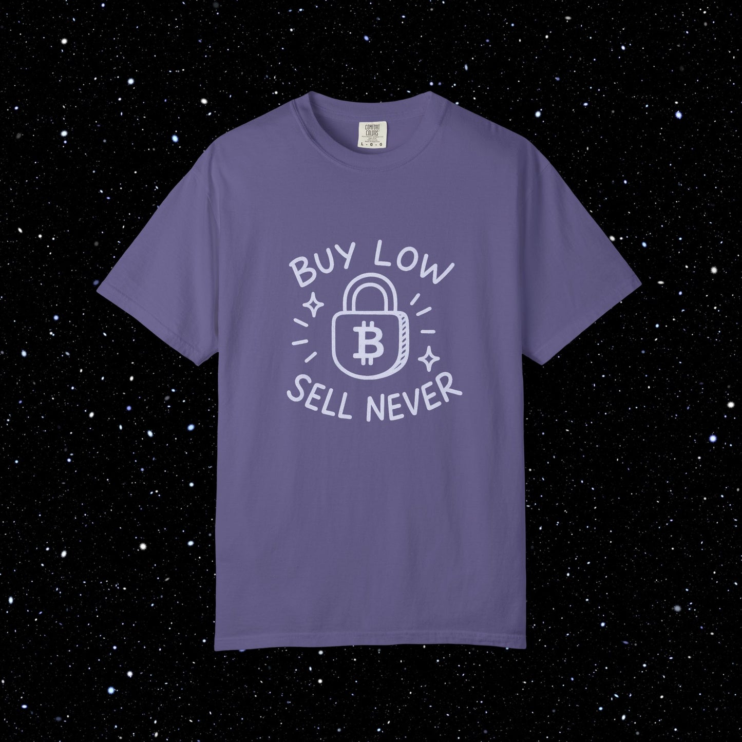 Buy Low Sell Never Bitcoin Tee