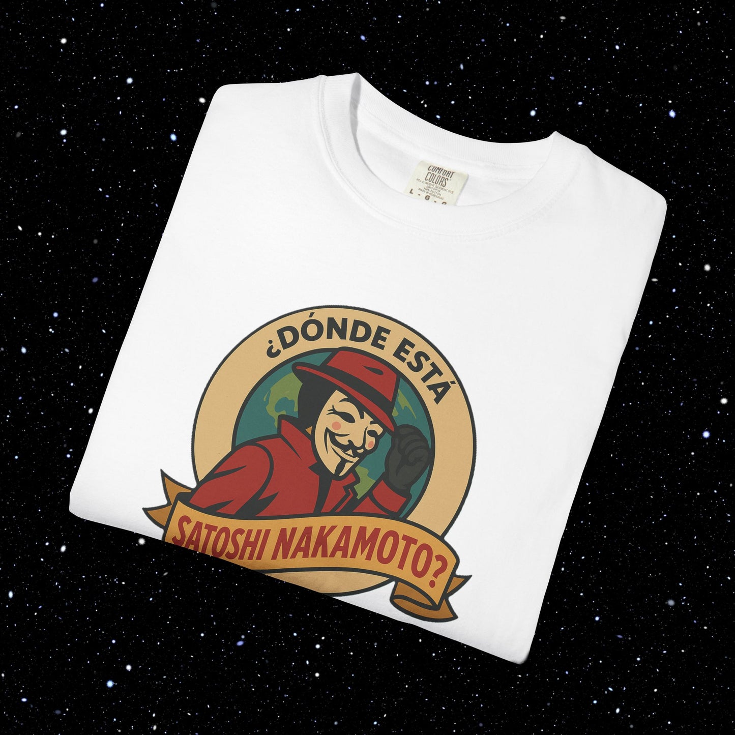 '¿Dónde Está Satoshi Nakamoto?' - Bitcoin Tee Shirt