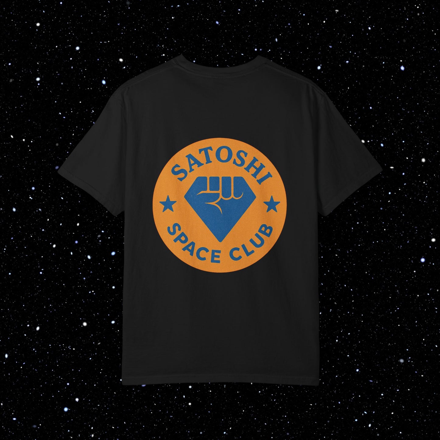 Satoshi Space Club Diamond Hands Back Print Tee