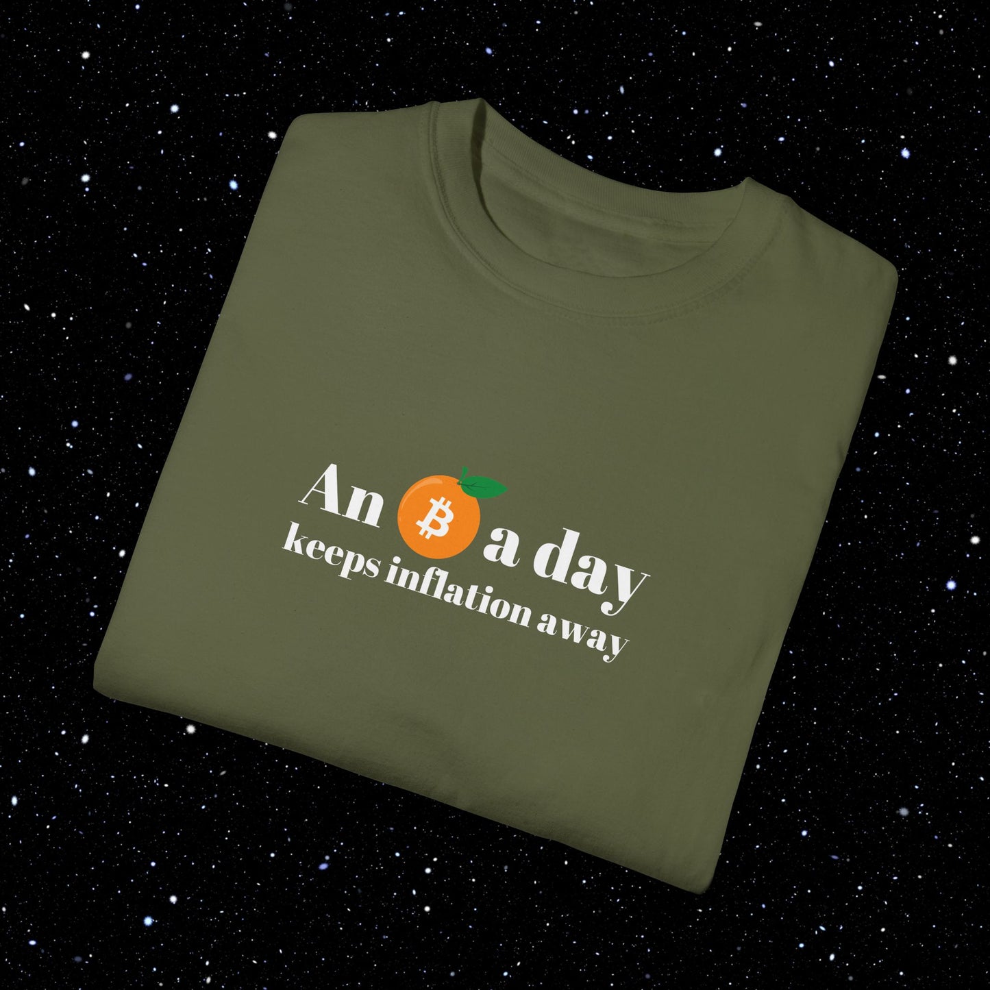 An Orange A Day Bitcoin Comfort Colors Tee Shirt