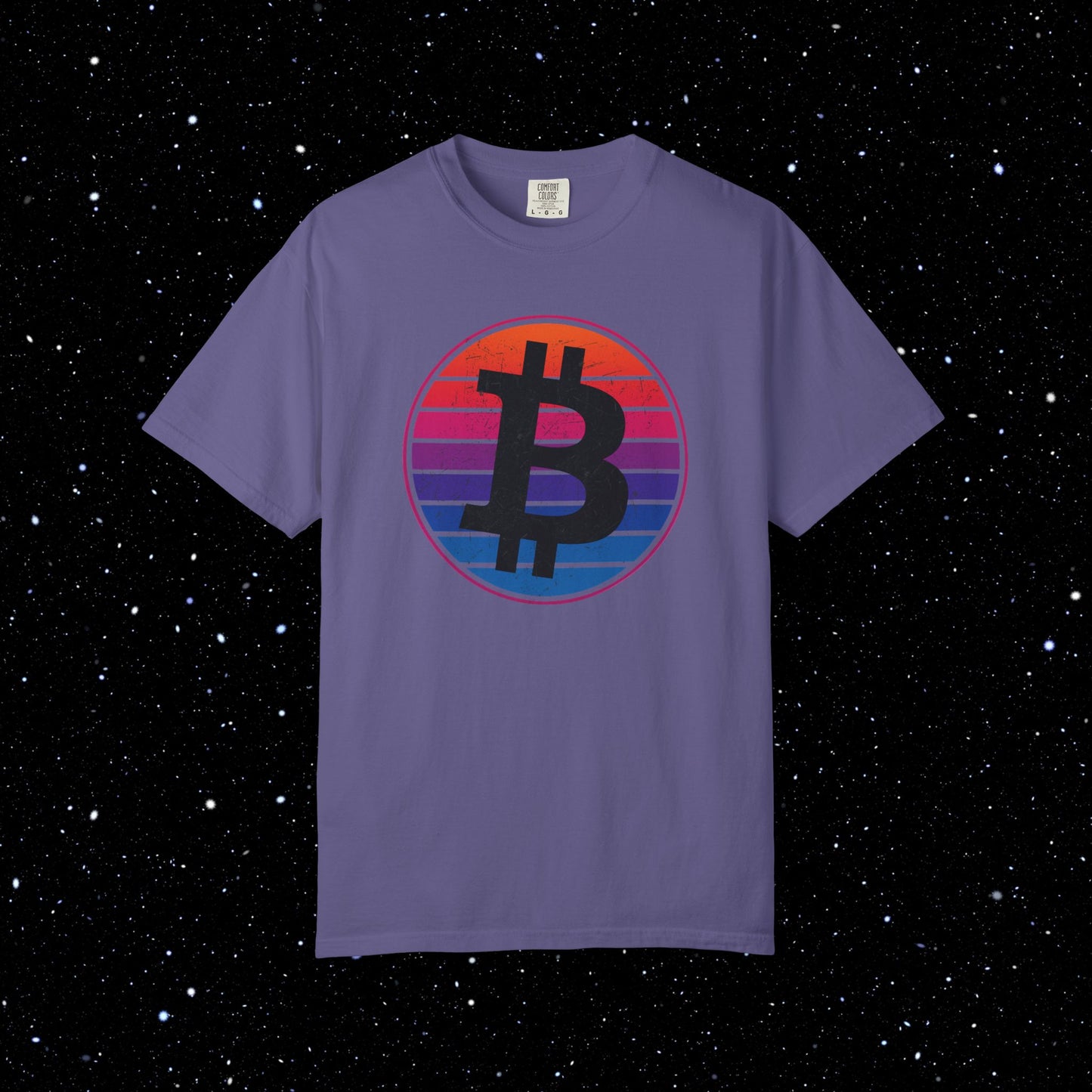 Bitcoin Synthwave Sunset Tee