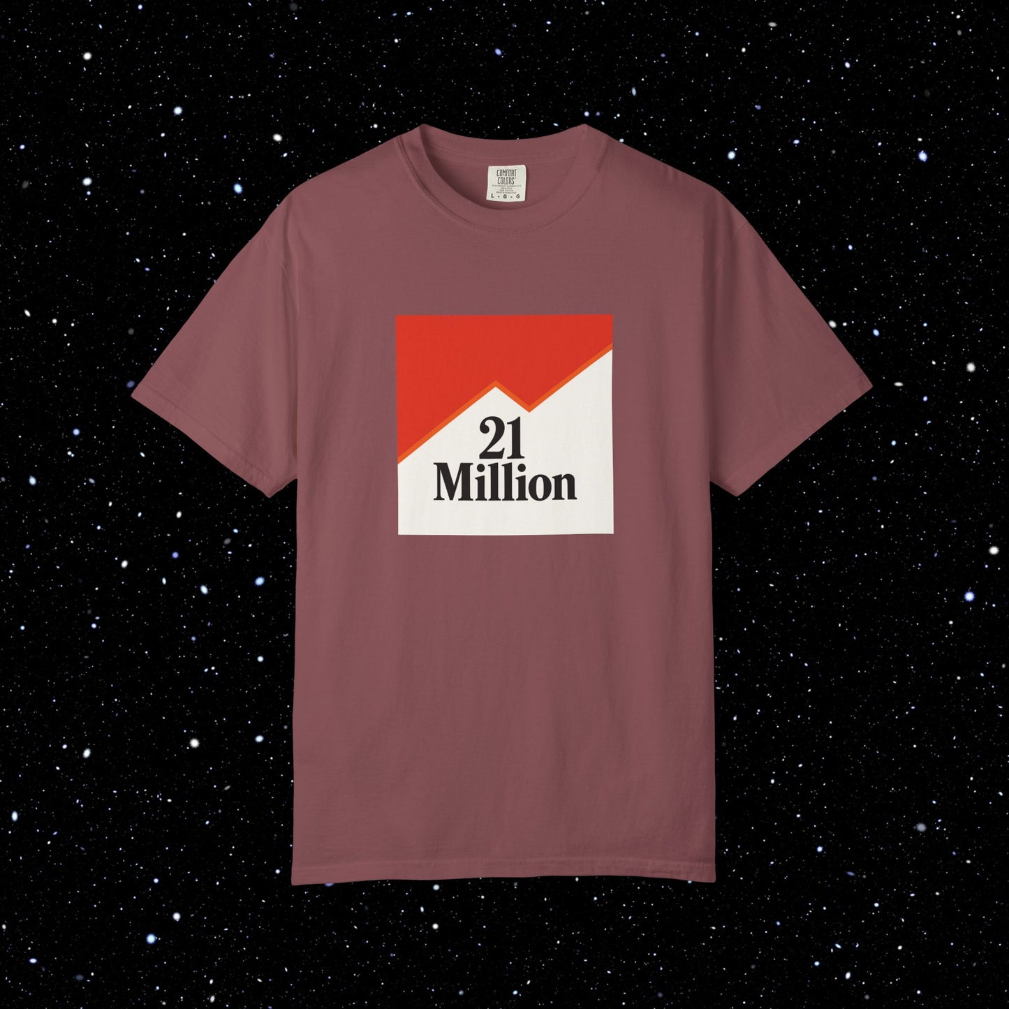 21 Million Packs - Comfort Colors Bitcoin Tee Shirt