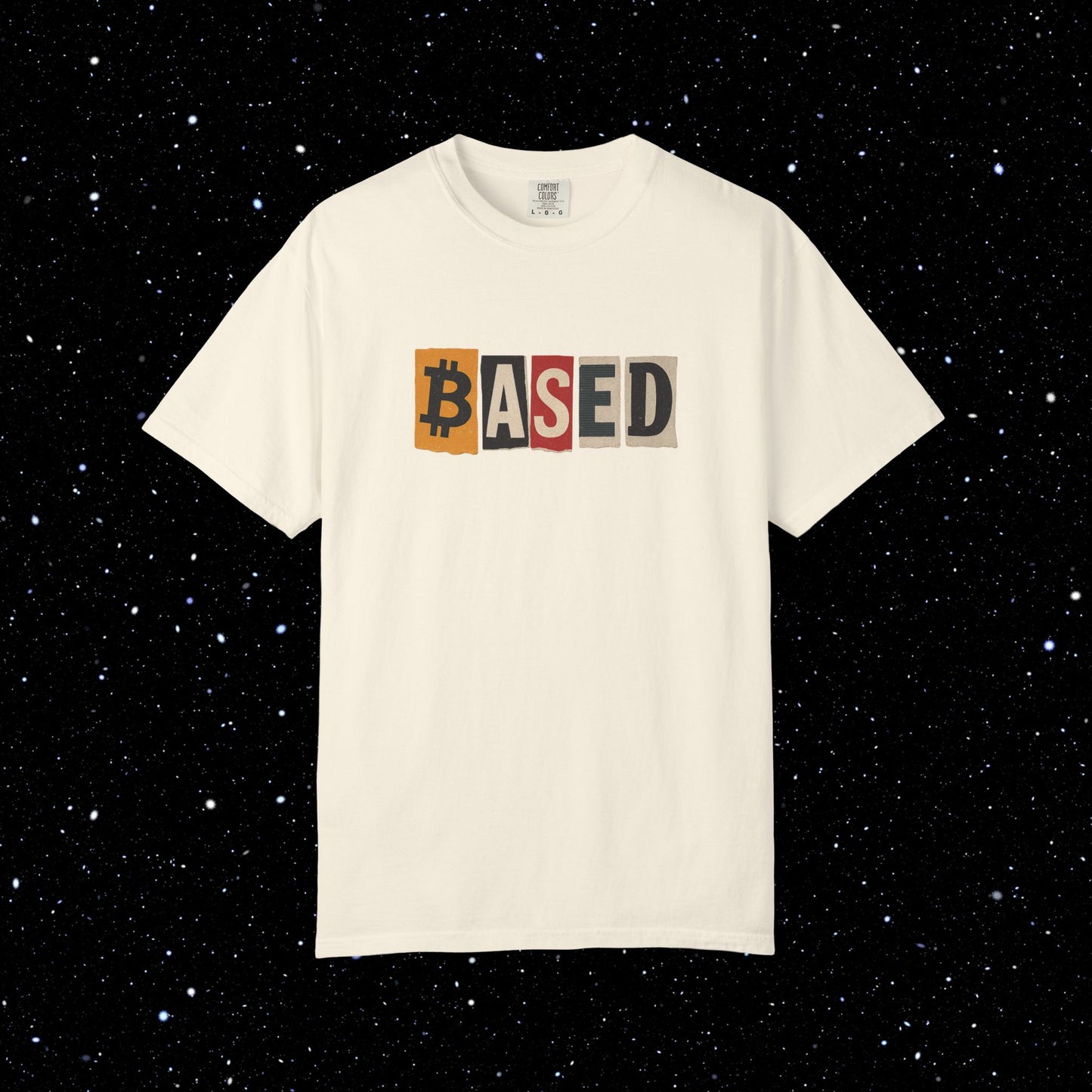 Based Cutout Comfort Colors Bitcoin Tee