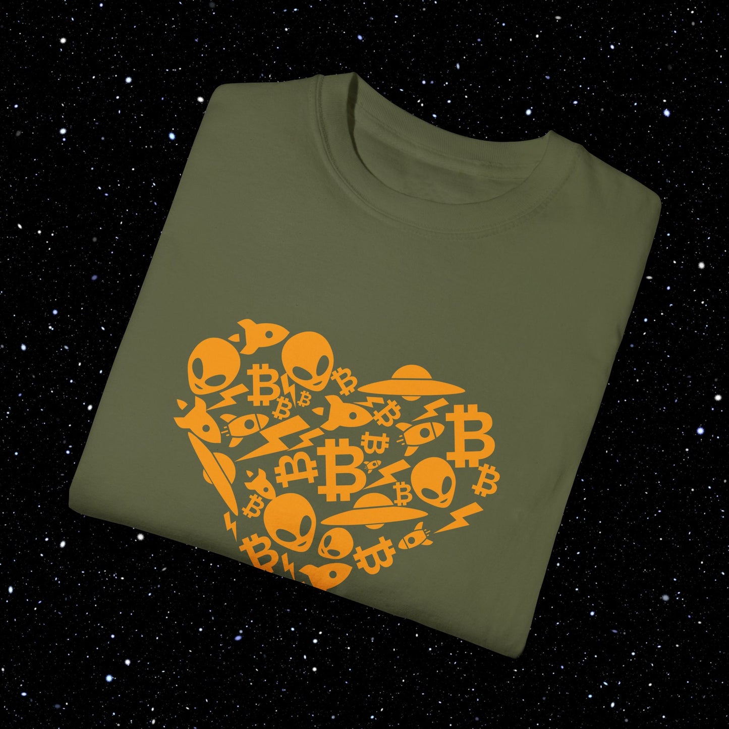 Bitcoin Alien Heart T-Shirt