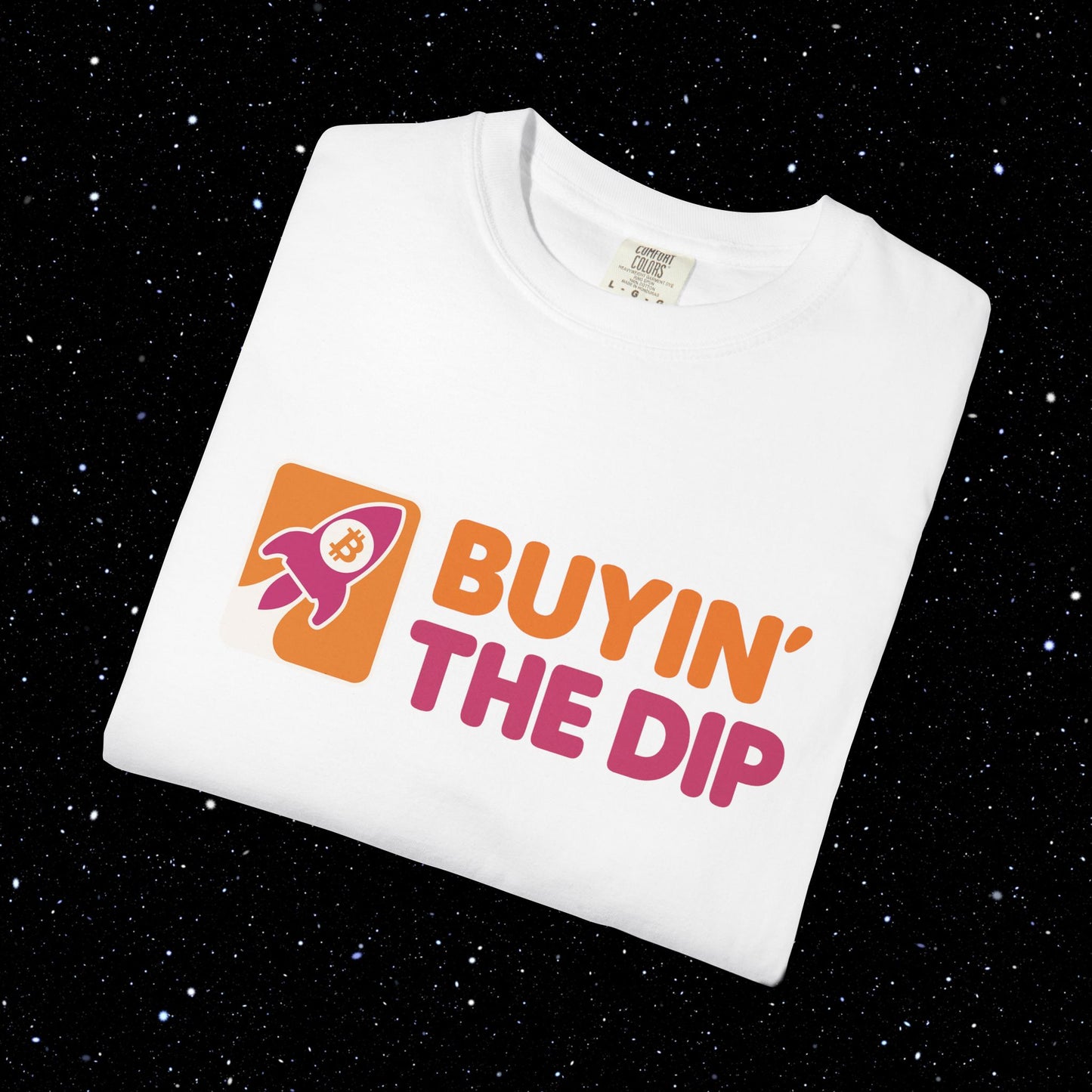 Buyin' the Dip Bitcoin Rocket Tee Shirt