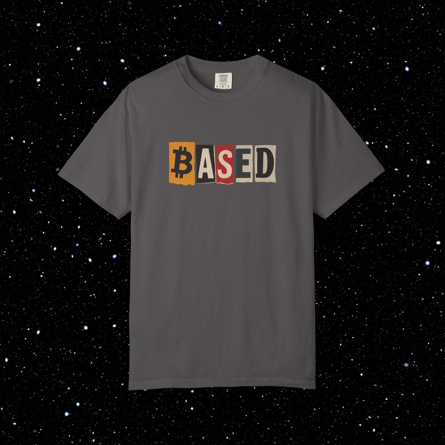 Based Cutout Comfort Colors Bitcoin Tee