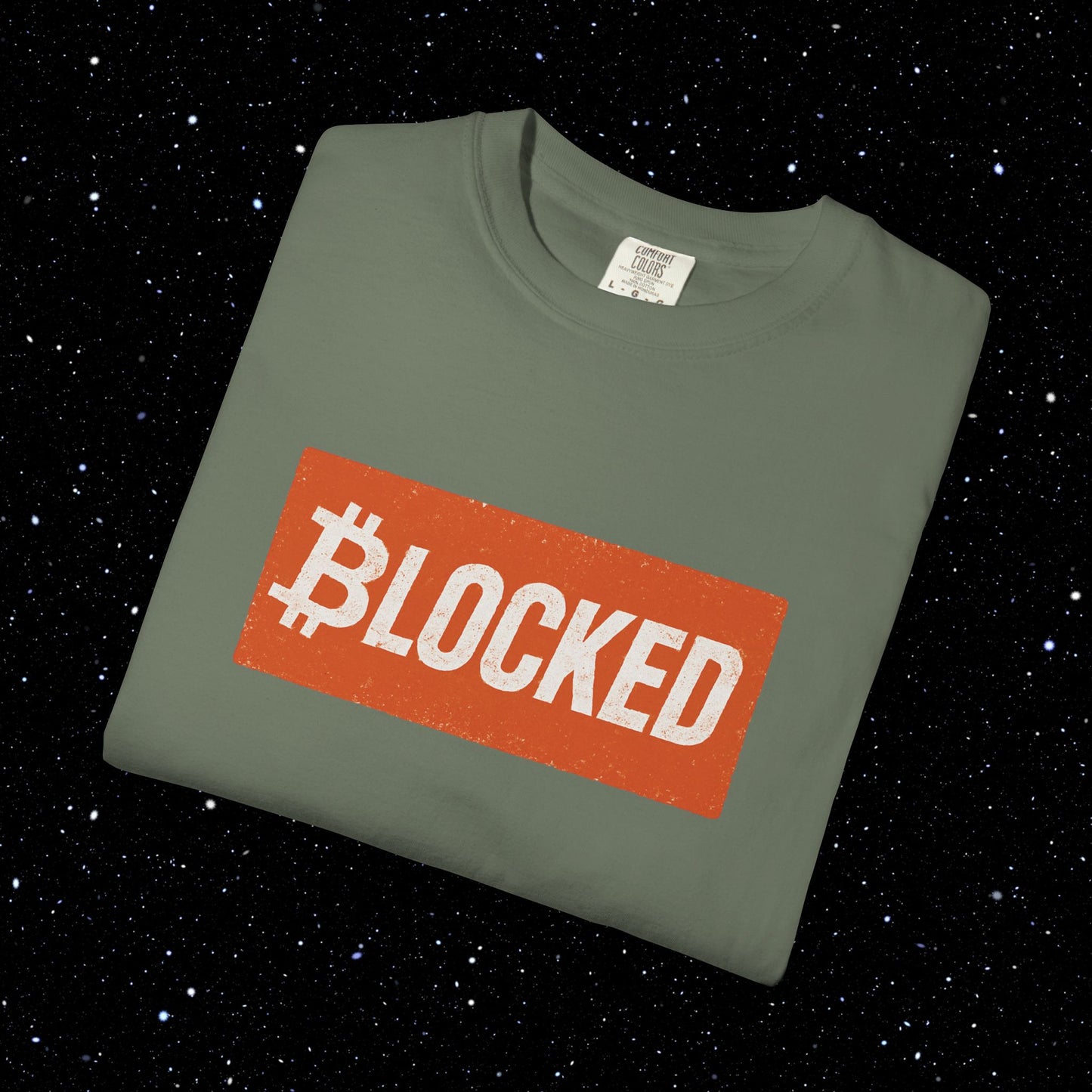 Blocked Bitcoin Comfort Colors Tee Shirt