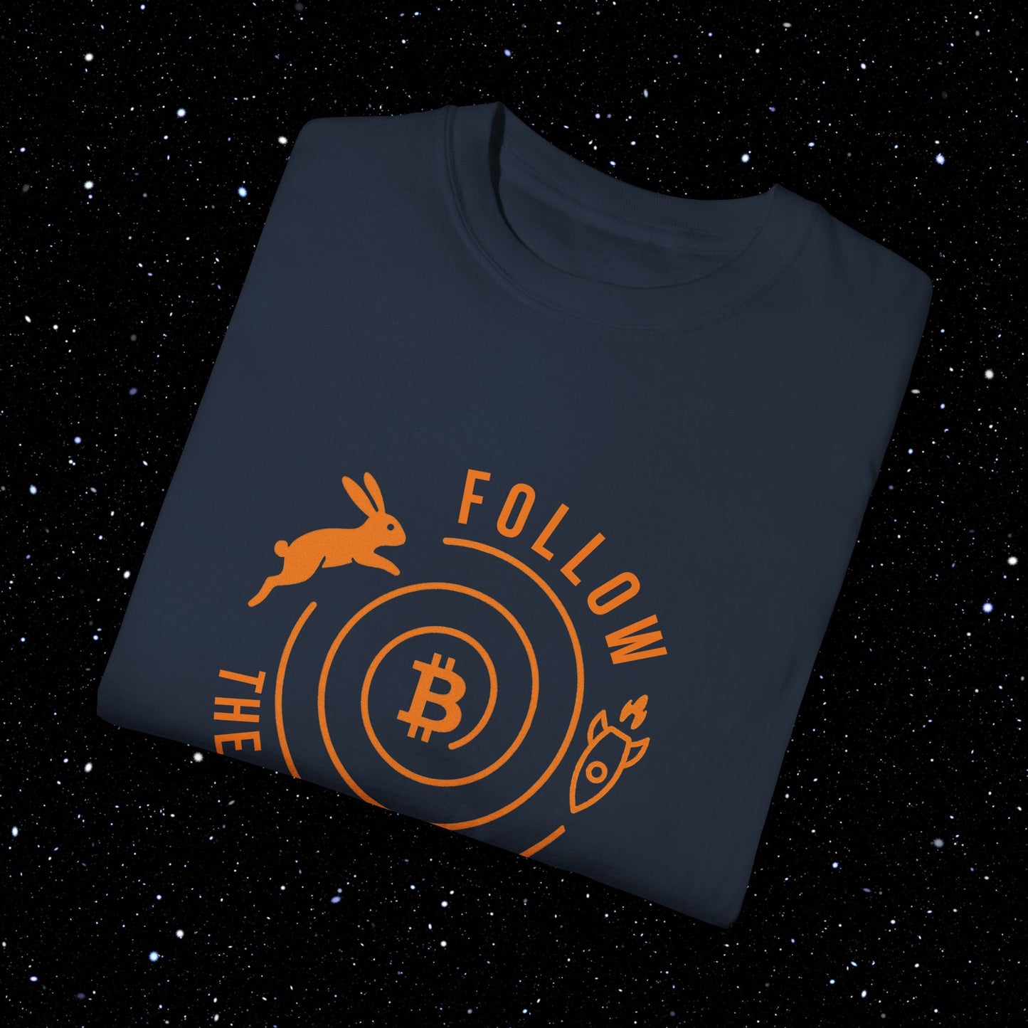 Follow the Orange Rabbit Bitcoin Comfort Colors Tee Shirt