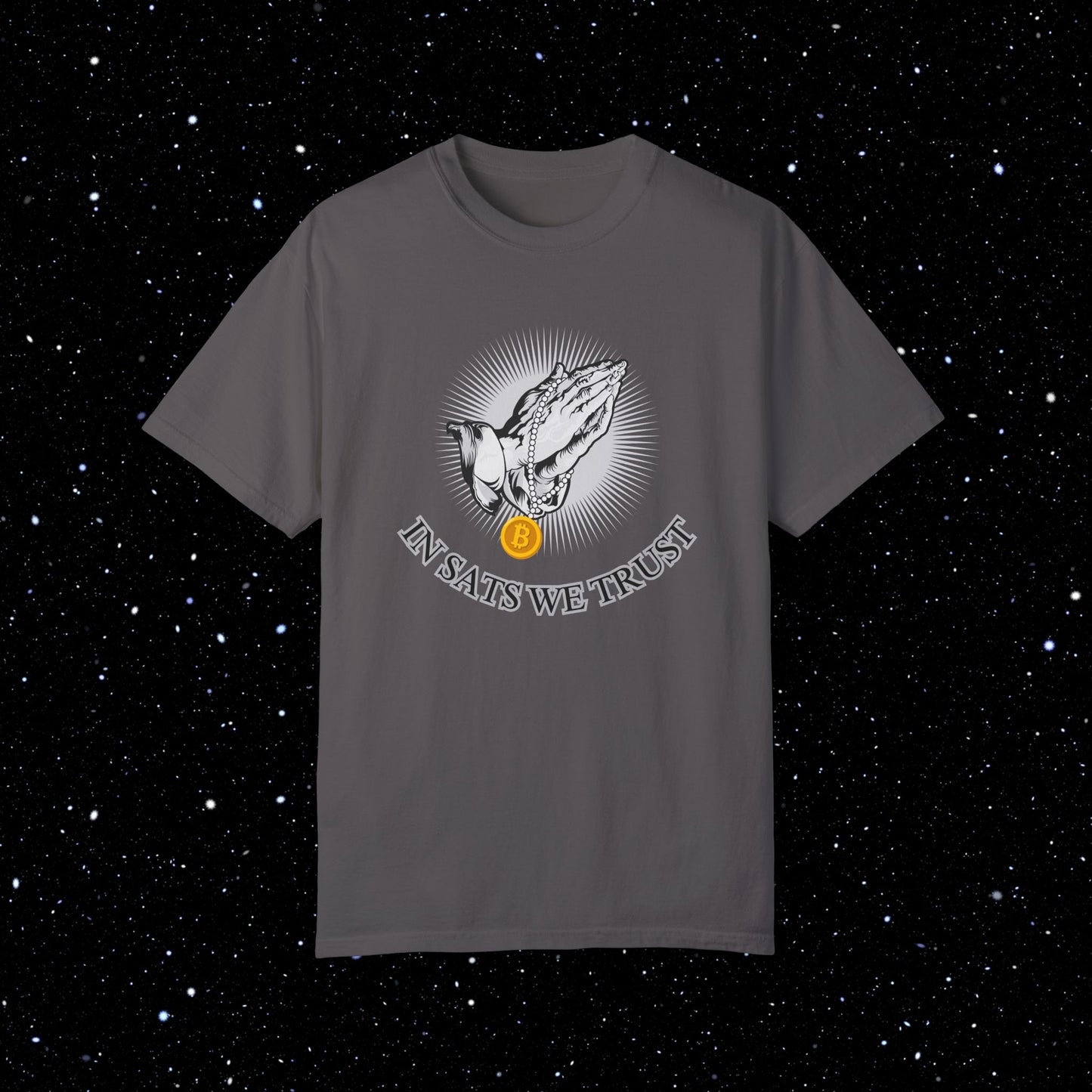 In Sats We Trust Unisex Garment-Dyed T-Shirt - Bitcoin Enthusiast Tee