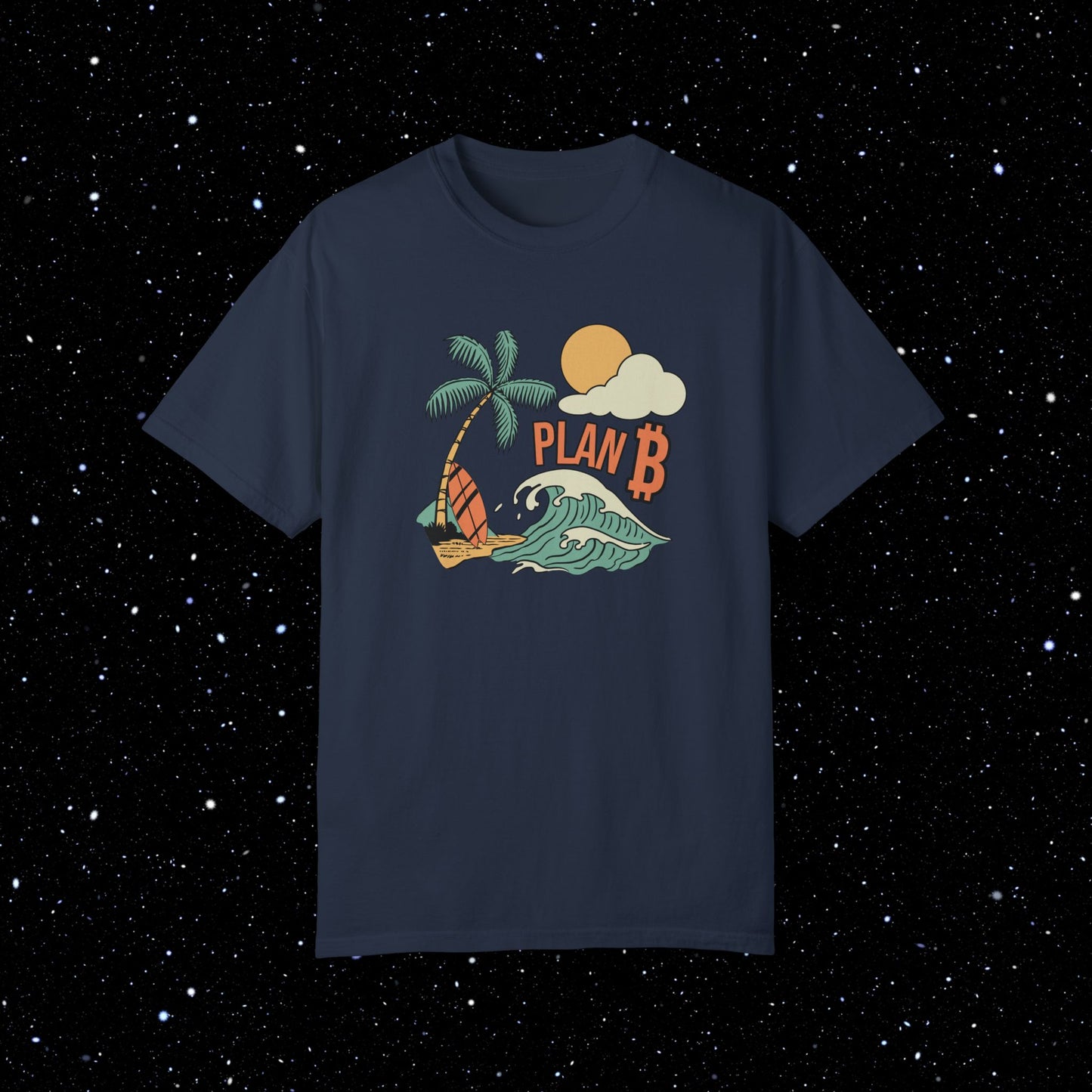 Plan B Bitcoin Beach Comfort Colors Tee Shirt