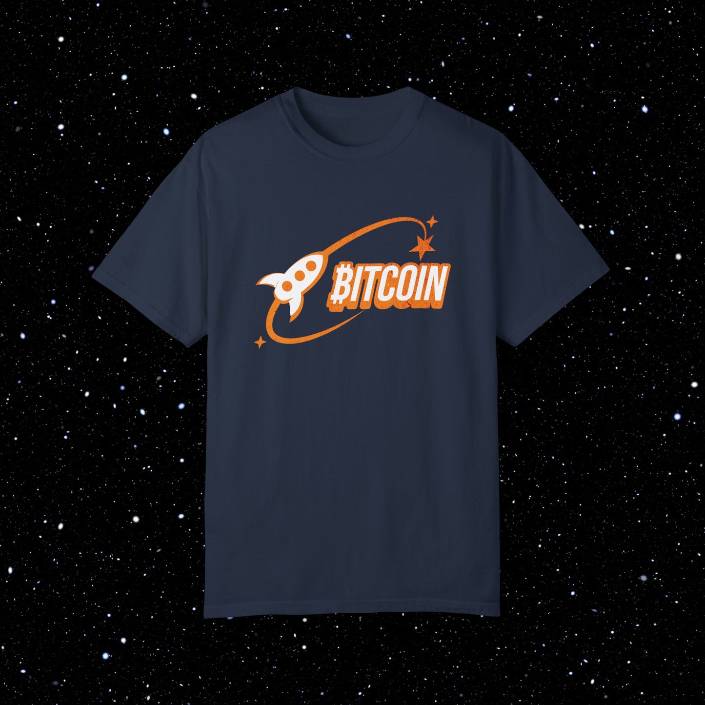 Bitcoin Space Comfort Colors Tee Shirt