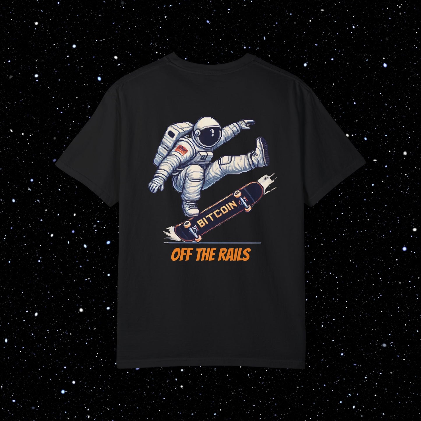Bitcoin Off The Rails - Backprint Comfort Colors T-Shirt