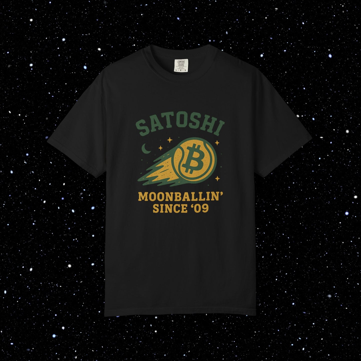 Satoshi Moonballin' Bitcoin Tee Shirt