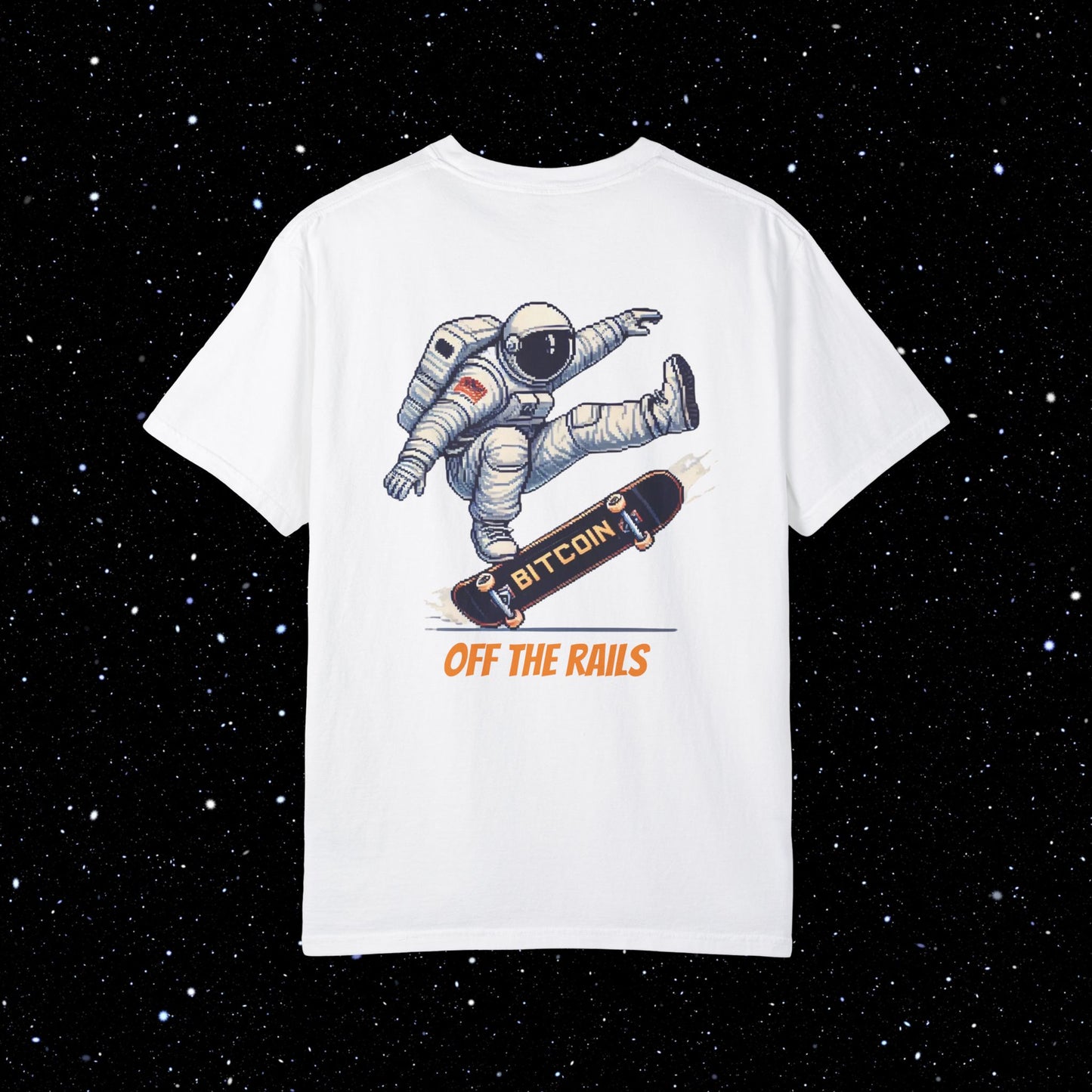 Bitcoin Off The Rails - Backprint Comfort Colors T-Shirt