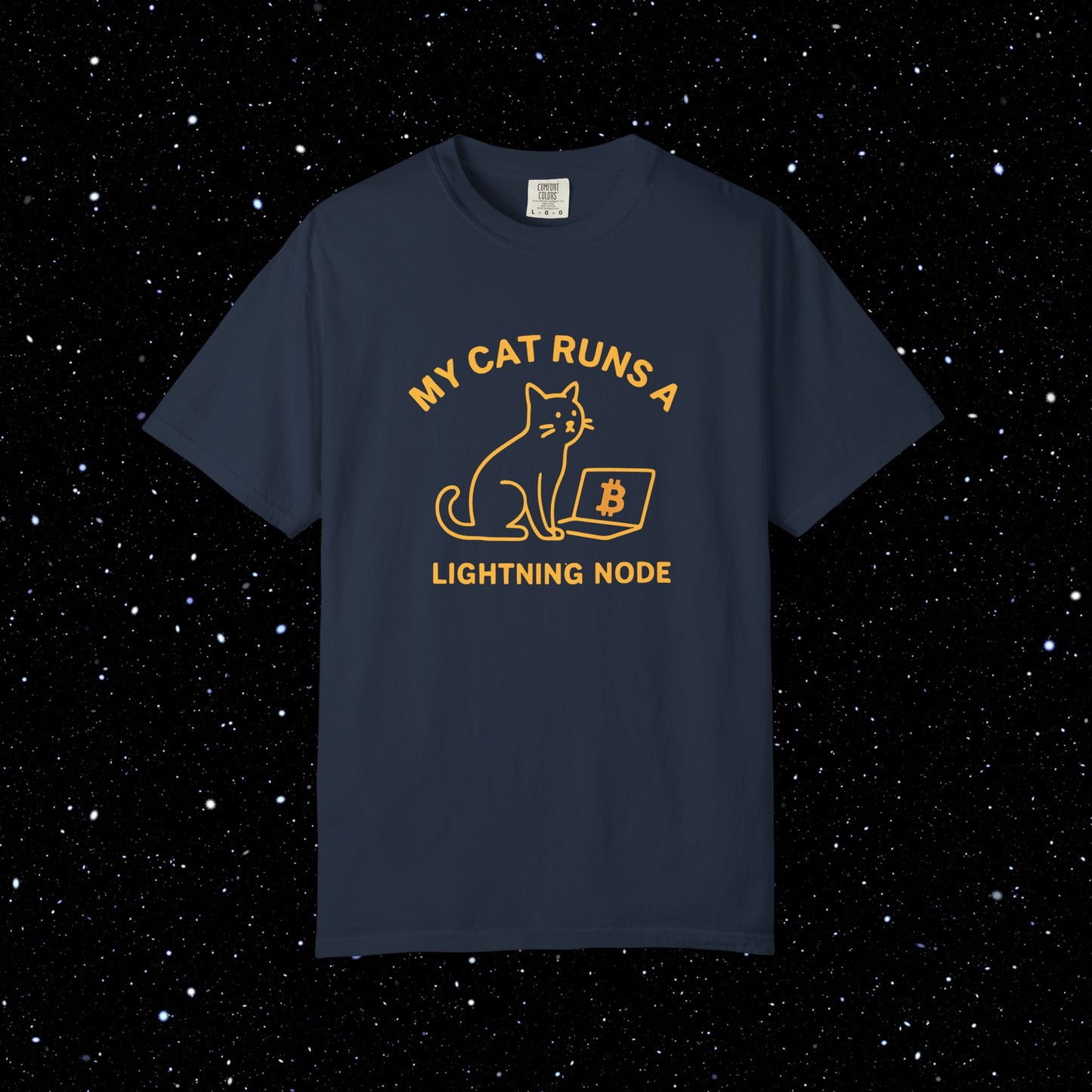 My Cat Runs a Lightning Node Bitcoin Tee