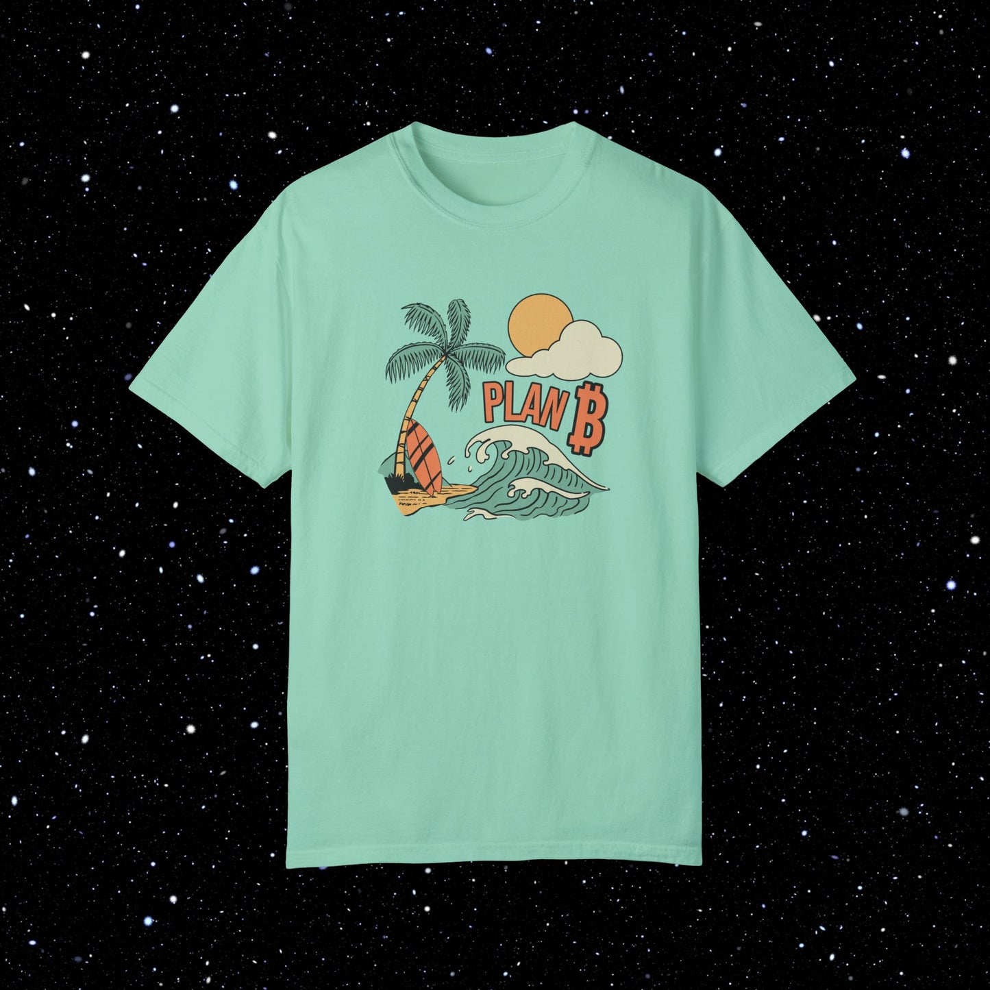 Plan B Bitcoin Beach Comfort Colors Tee Shirt