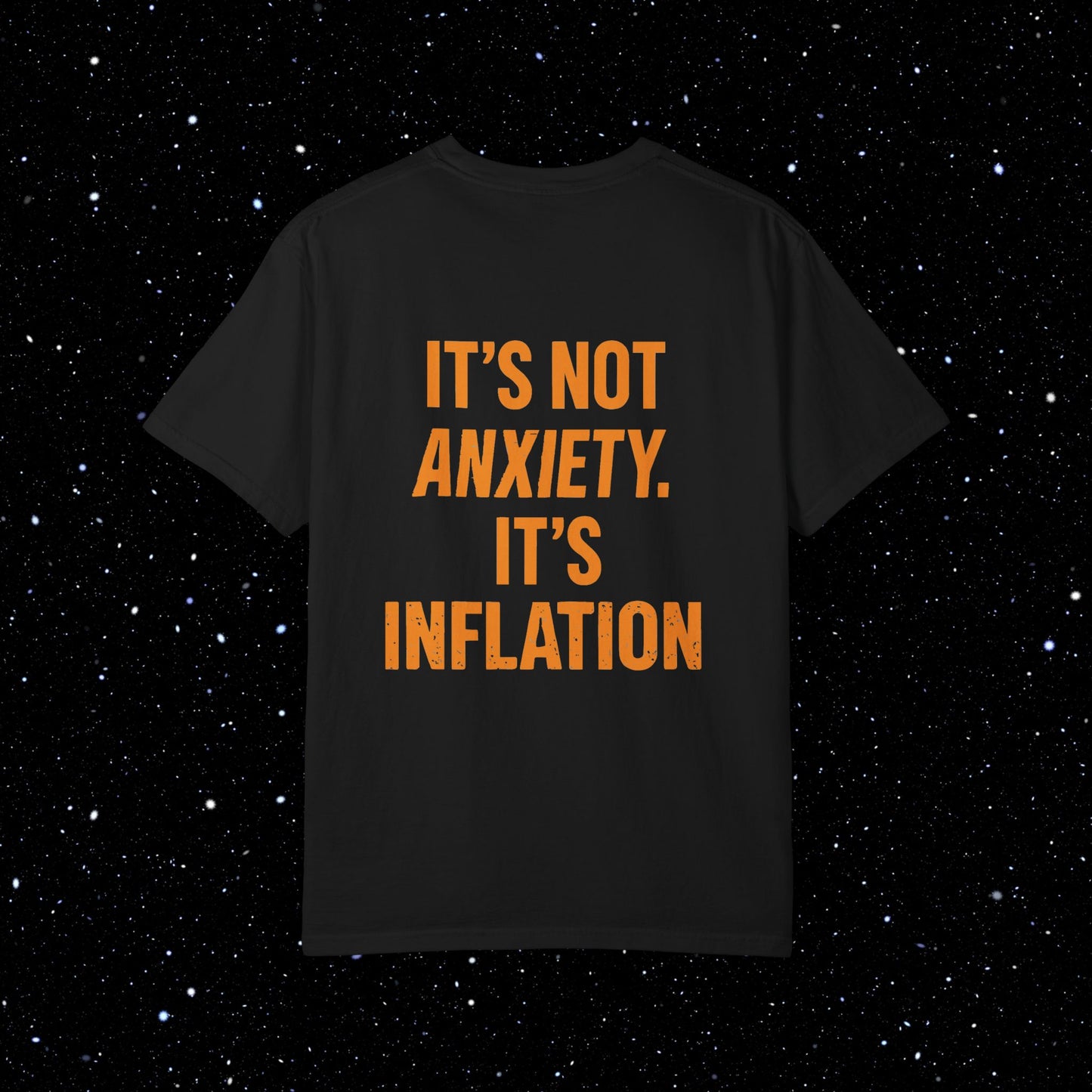 Its Not Anxiety Satoshi Space Club Back Print Tee