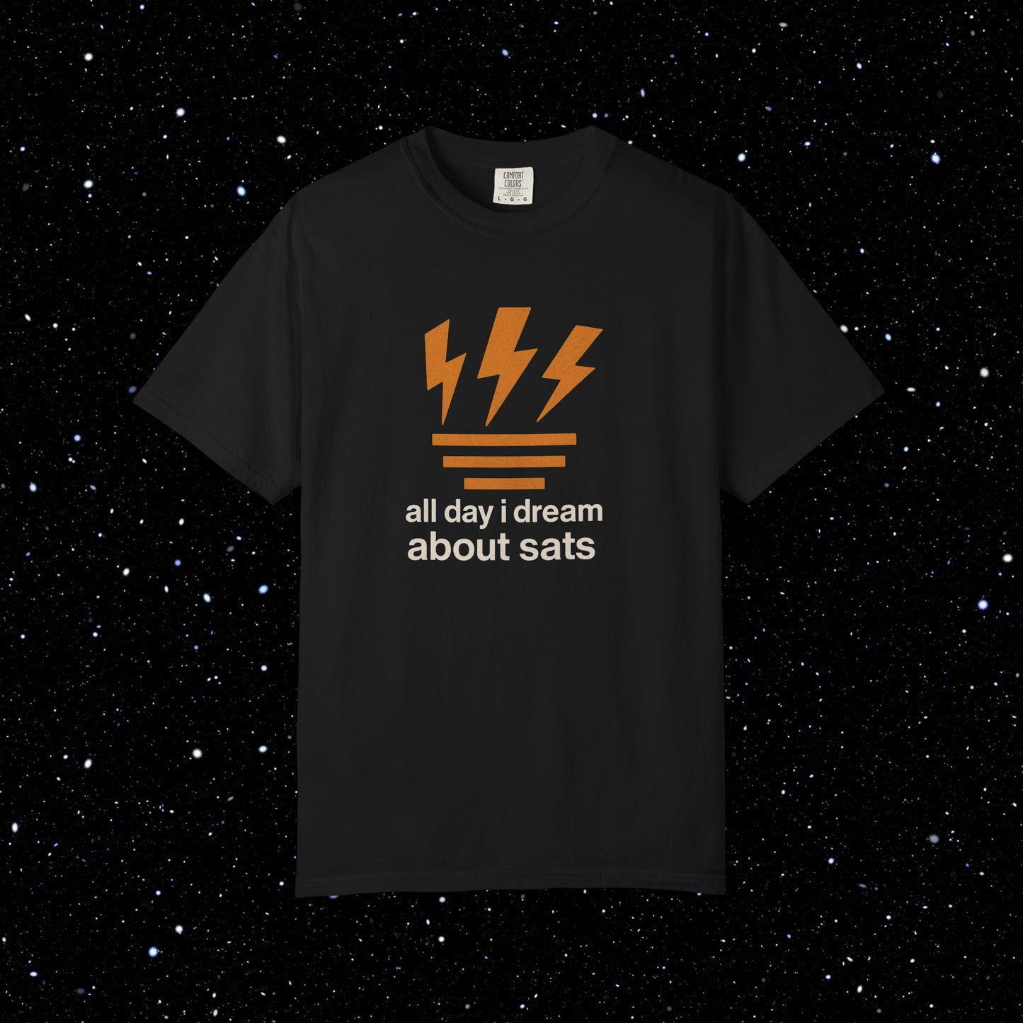 All Day I Dream About Sats - Bitcoin Comfort Colors Tee Shirt