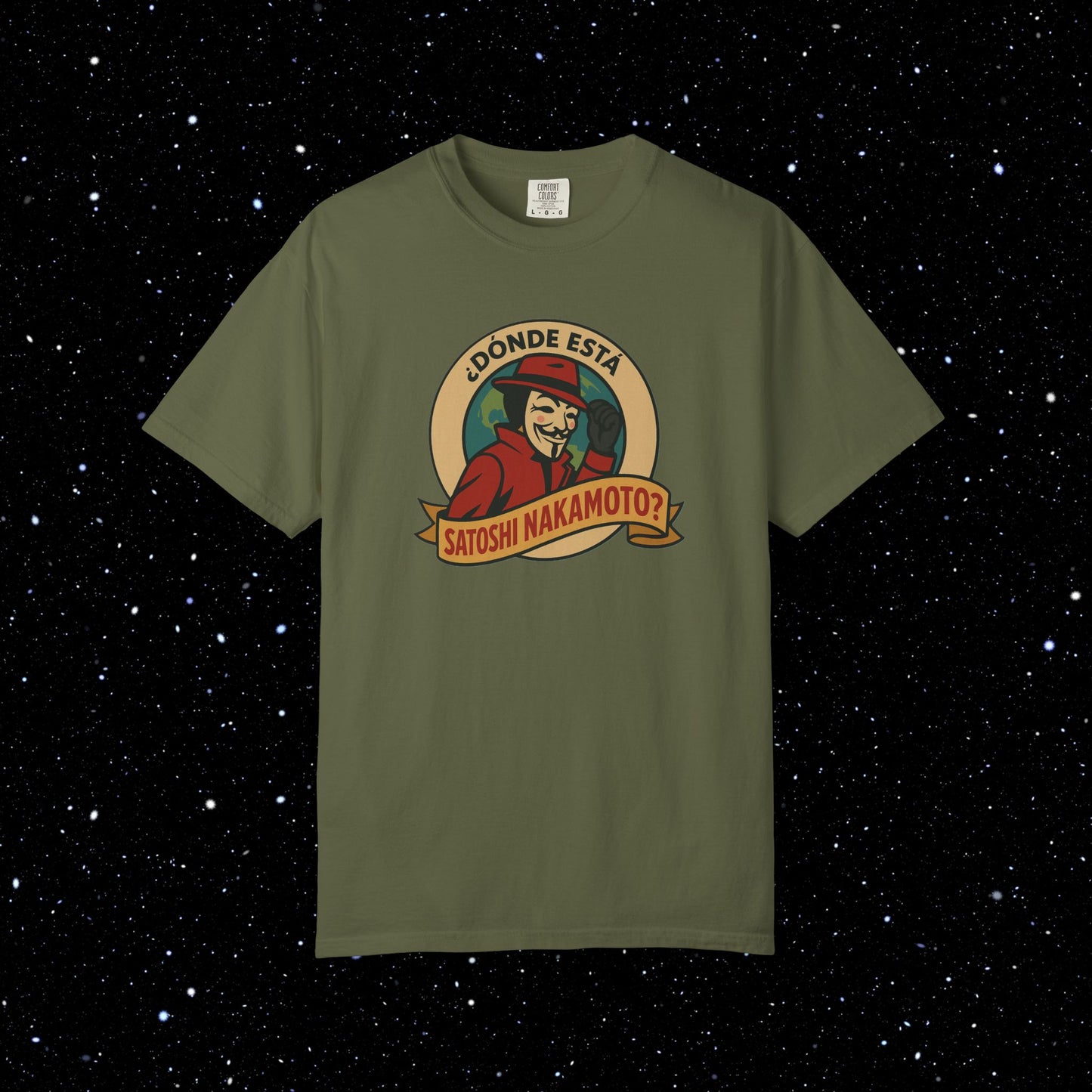 '¿Dónde Está Satoshi Nakamoto?' - Bitcoin Tee Shirt