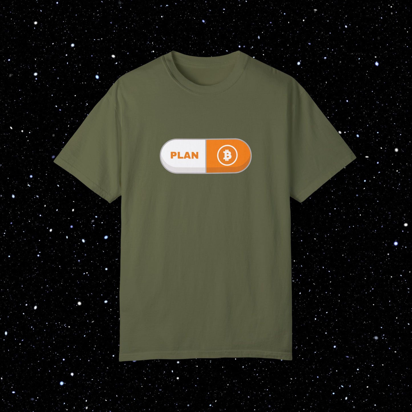 Plan B Pill - Comfort Colors Bitcoin Tee Shirt