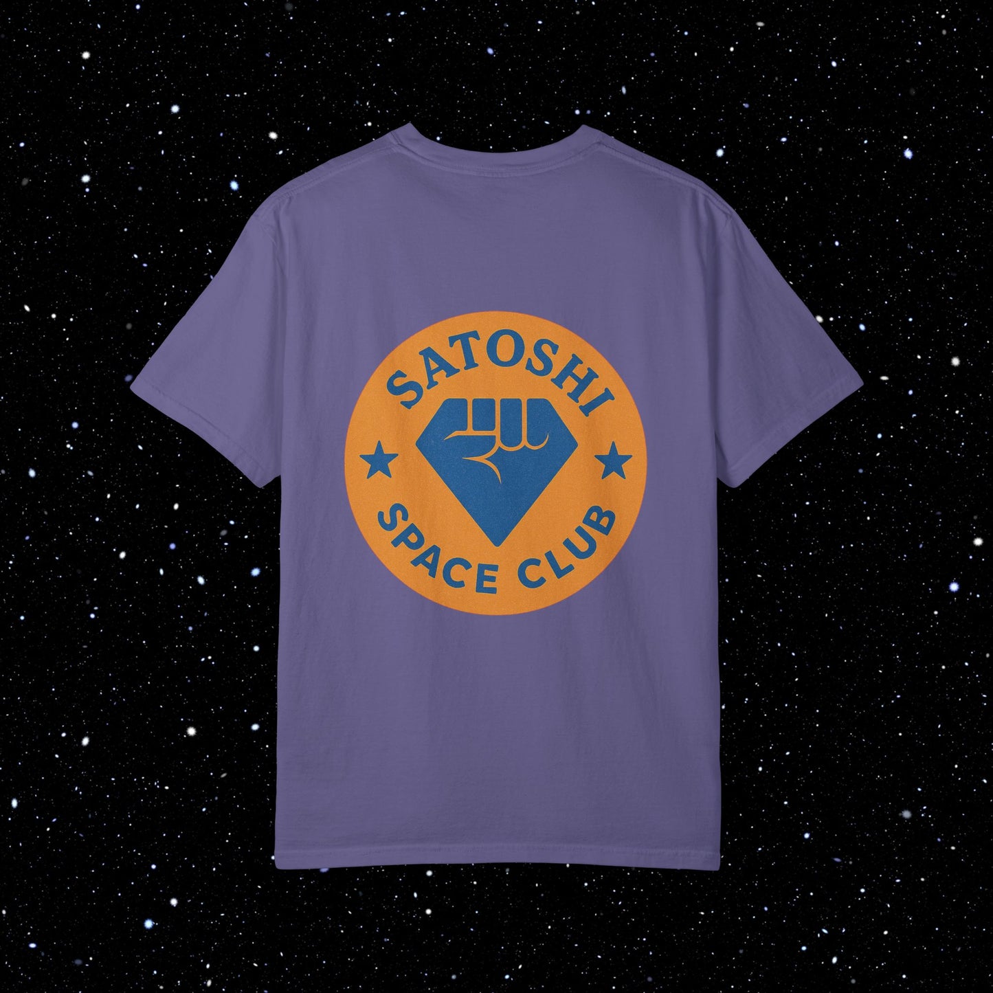 Satoshi Space Club Diamond Hands Back Print Tee