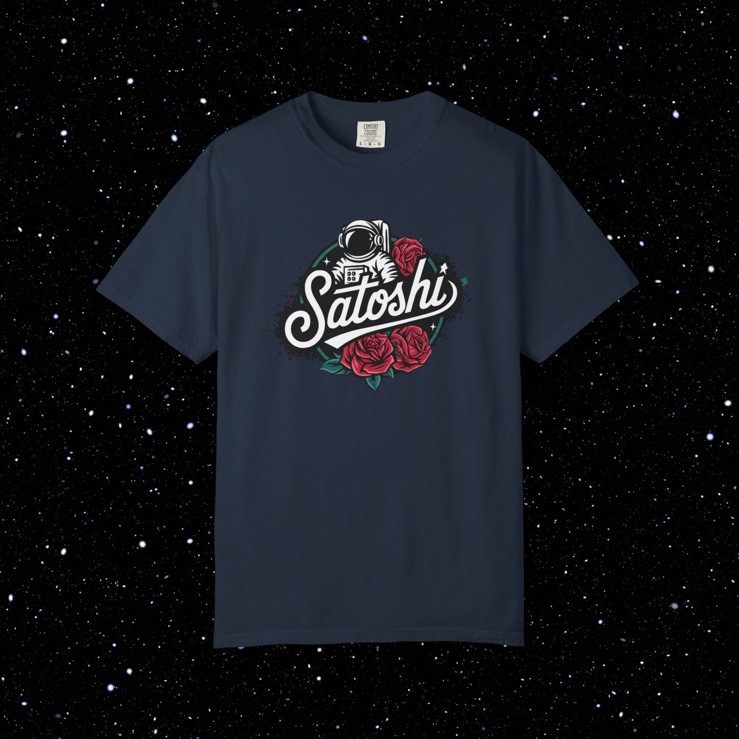 Satoshi Astro Roses Bitcoin Tee