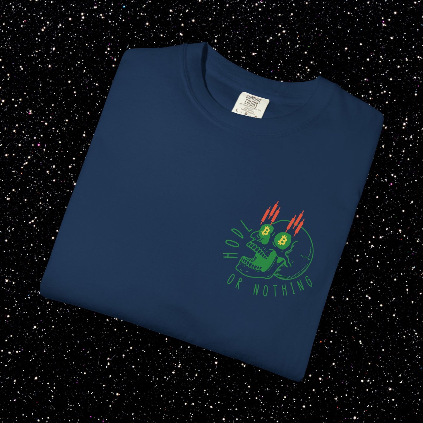 HODL Or Nothing Red Day Backprint Tee